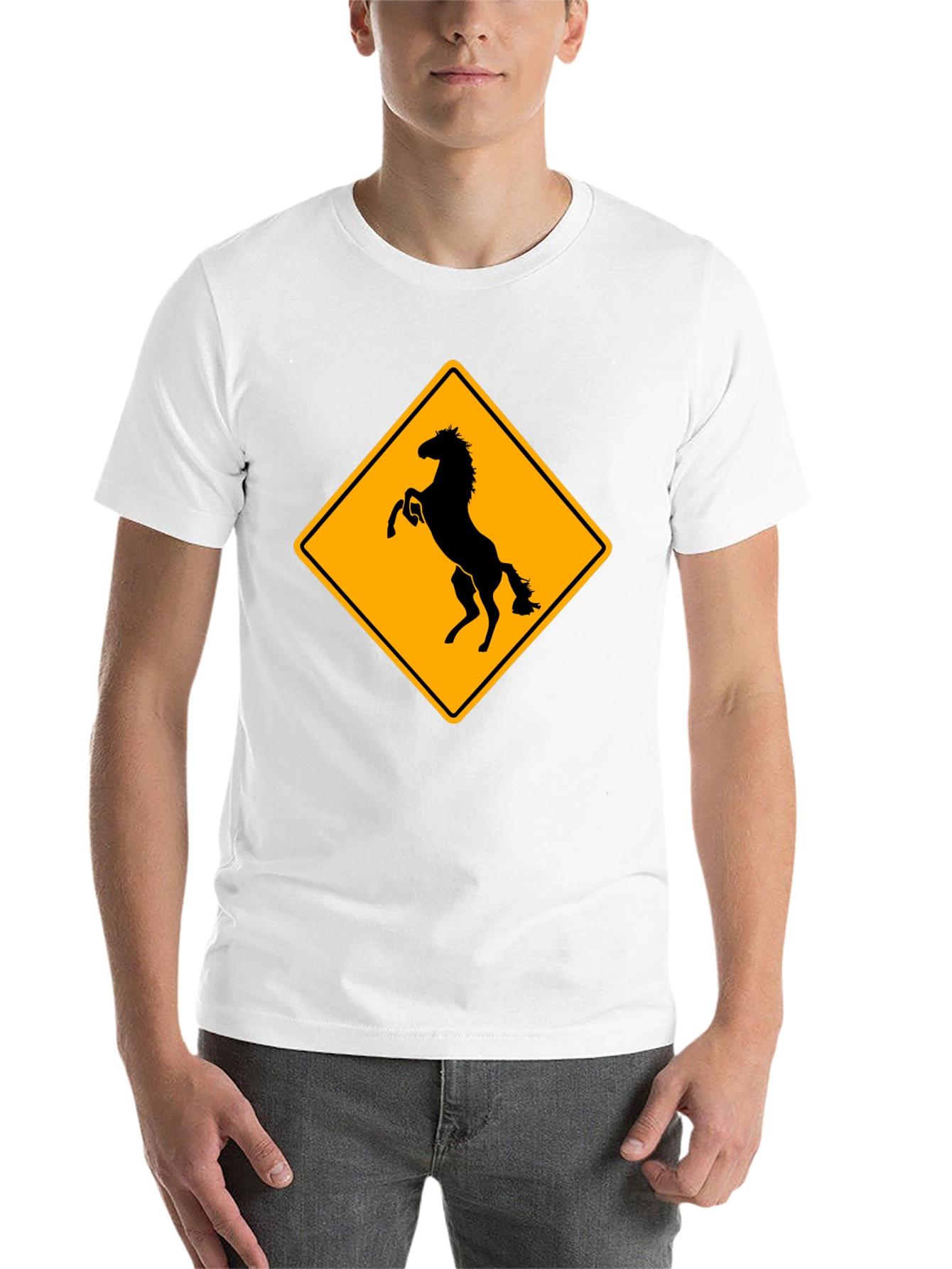 Black Horse Crossing T-Shirt - Black view 14