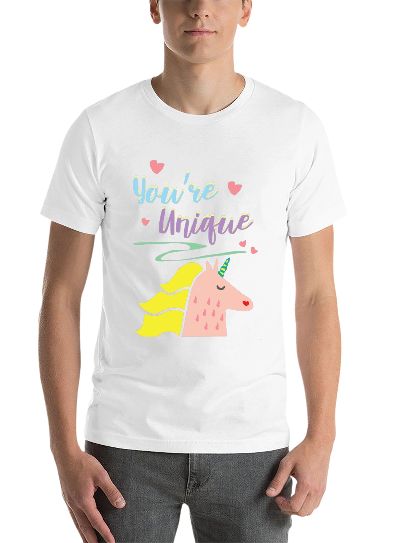 Black Unique Unicorn Graphic Tee - Black Unisex T-Shirt view 14