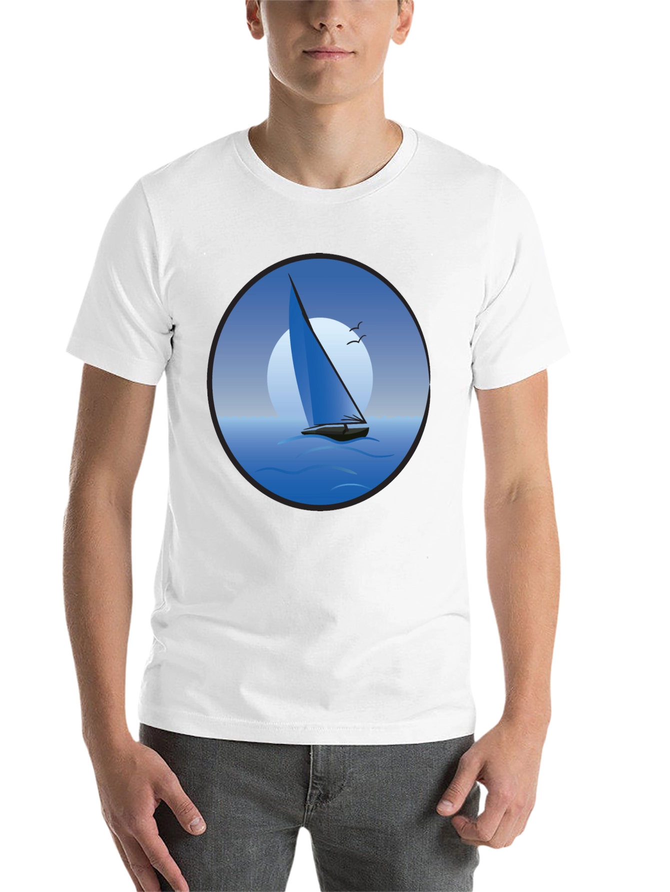 Black Sailboat Graphic Black T-Shirt view 14