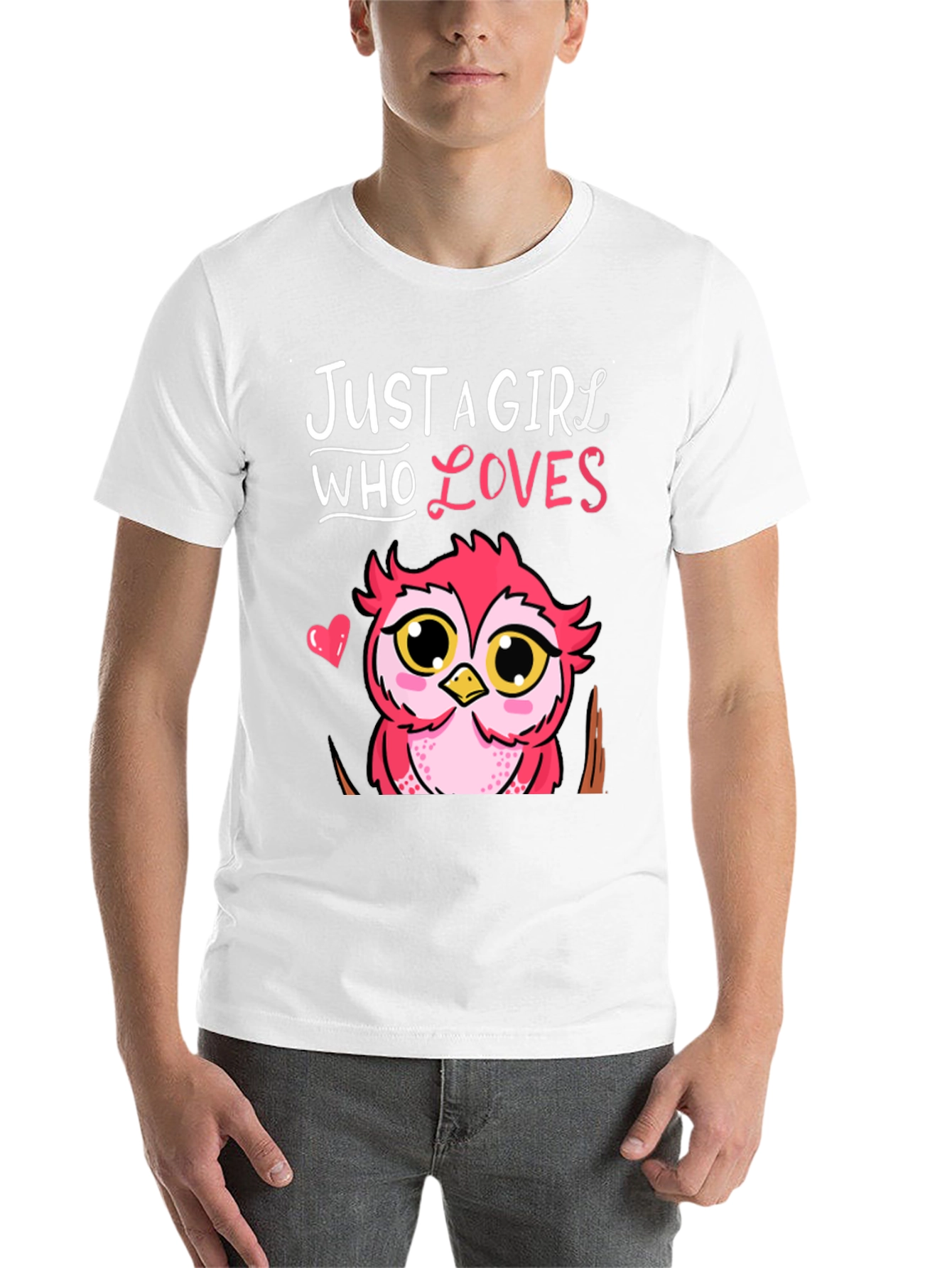 Black Just A Girl Who Loves Owls T-Shirt view 14