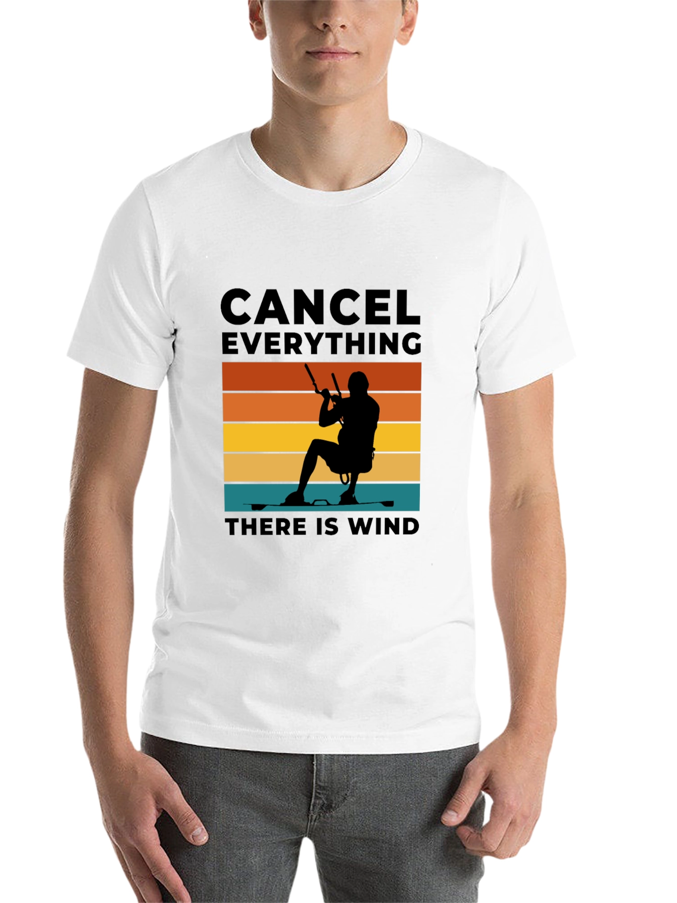 Black Cancel Everything Wind T-Shirt view 14