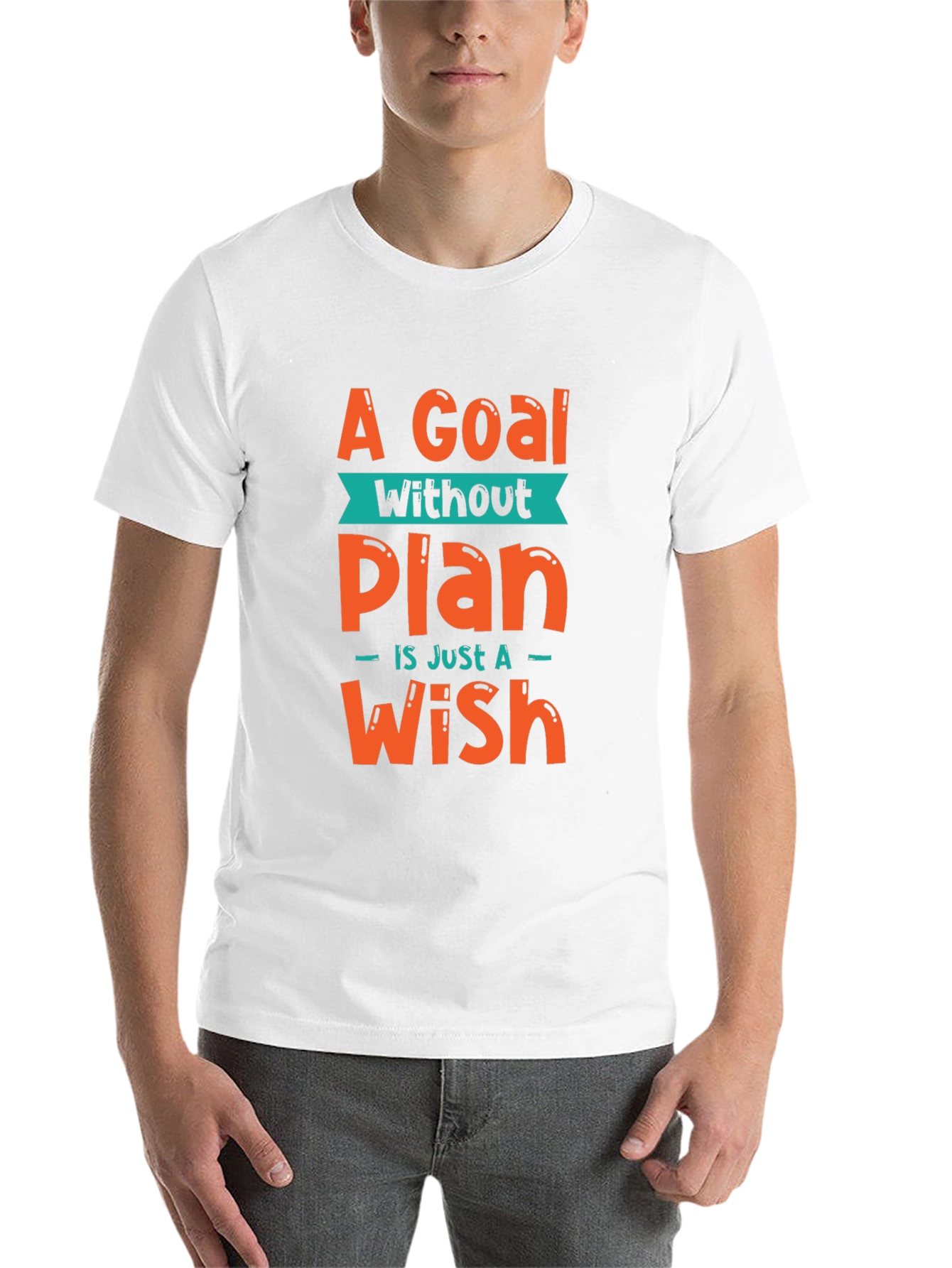 Black Goal Without a Plan Graphic Tee - Motivational T-Shirt view 14