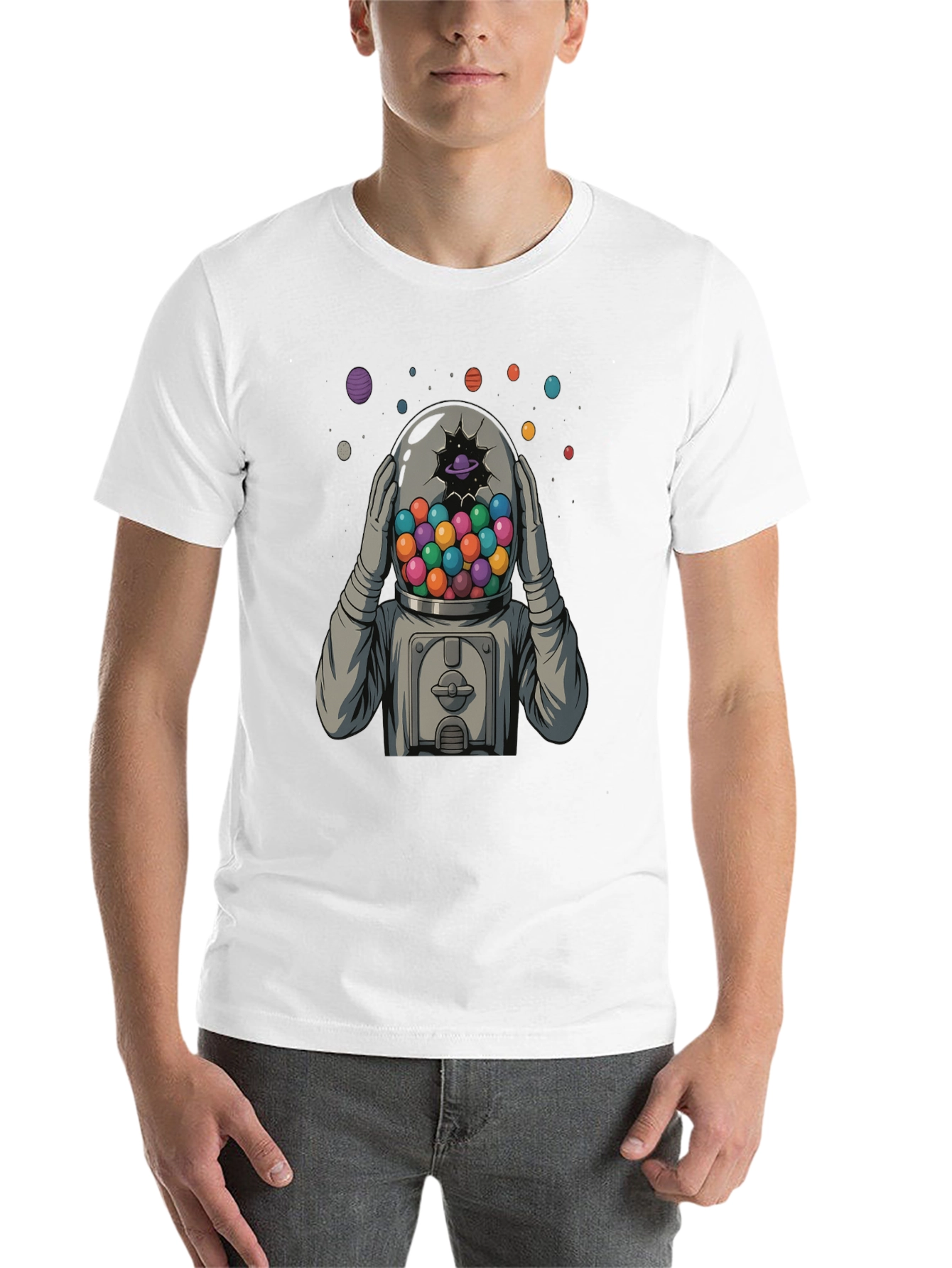 Black Astronaut Gumball Head Graphic Tee view 14