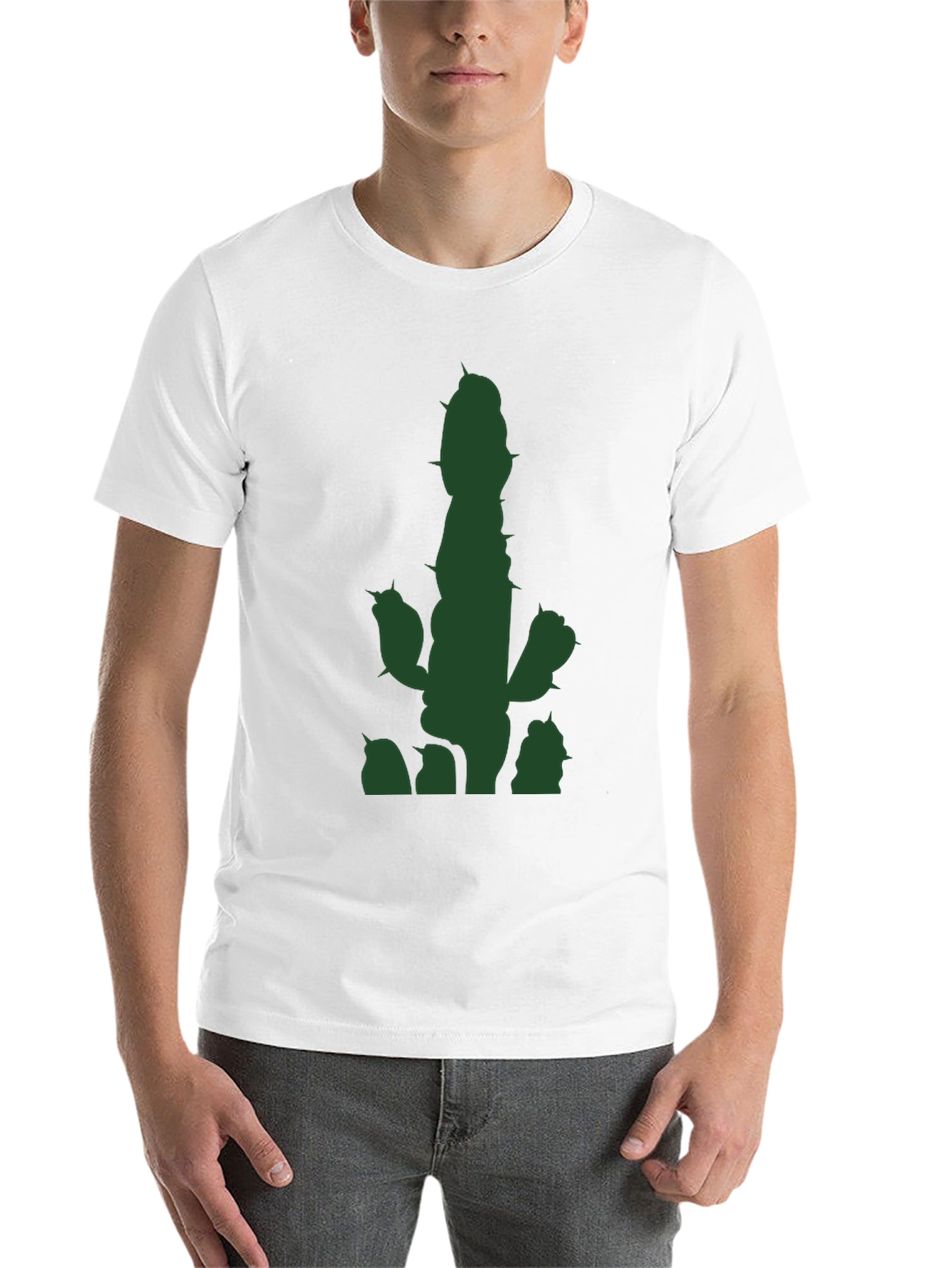 Black Cactus Graphic T-Shirt - Black Casual Tee view 14
