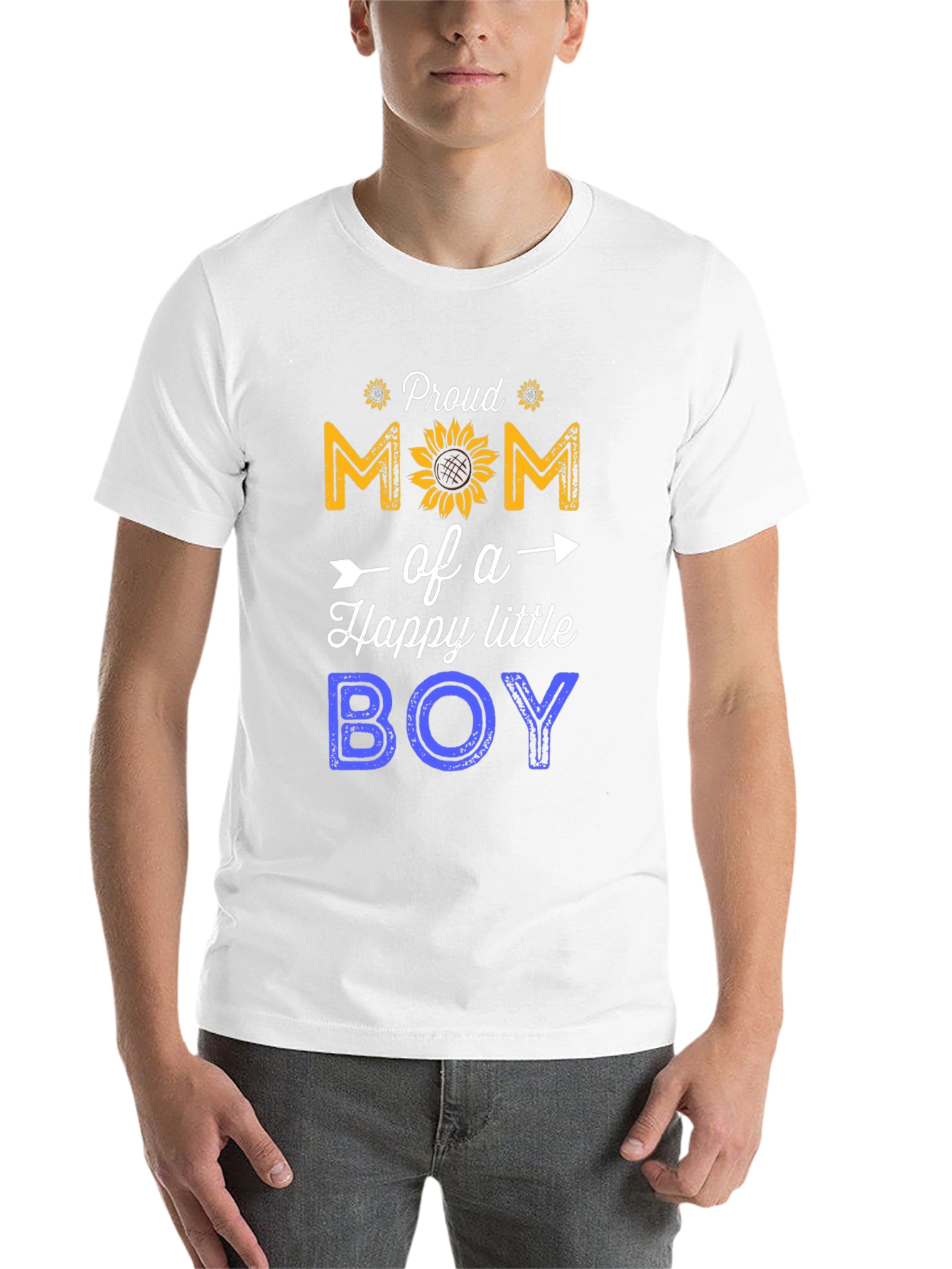 Black Proud Mom of a Happy Little Boy T-Shirt view 14