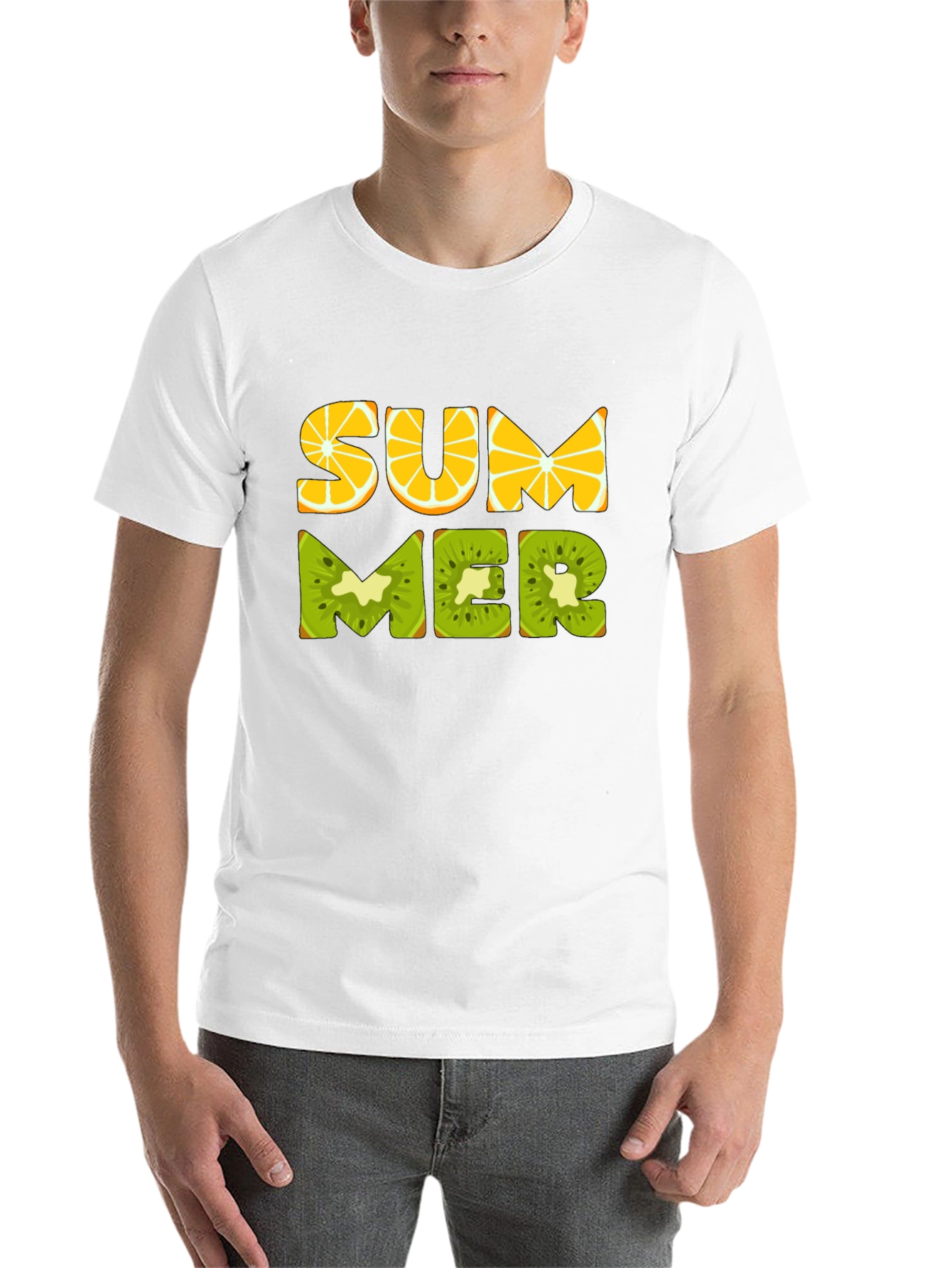 Black Summer Fruit T-Shirt - Fresh & Fun Design view 14