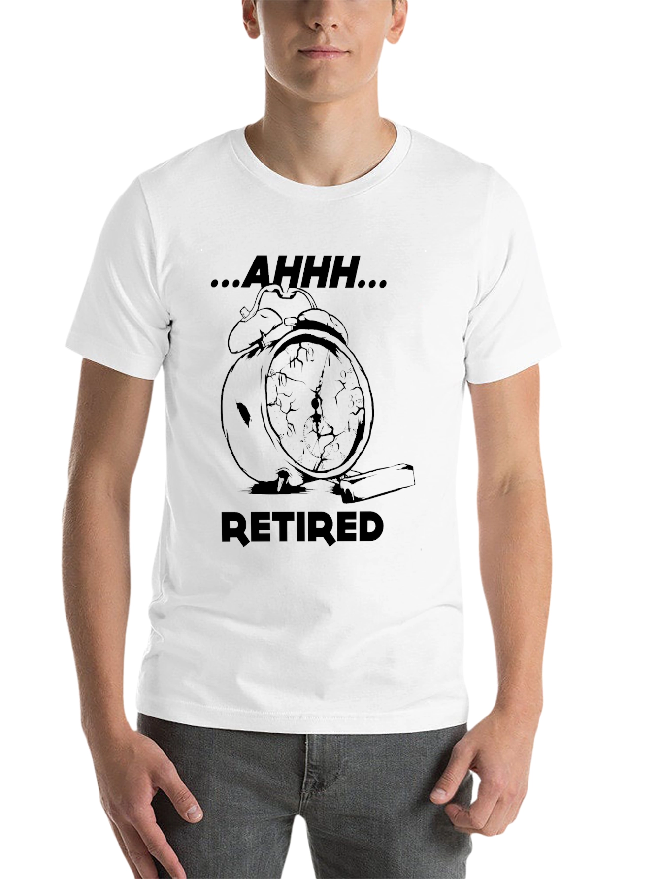 Black Relaxed Retired T-Shirt - Freedom From the Alarm Clock view 14