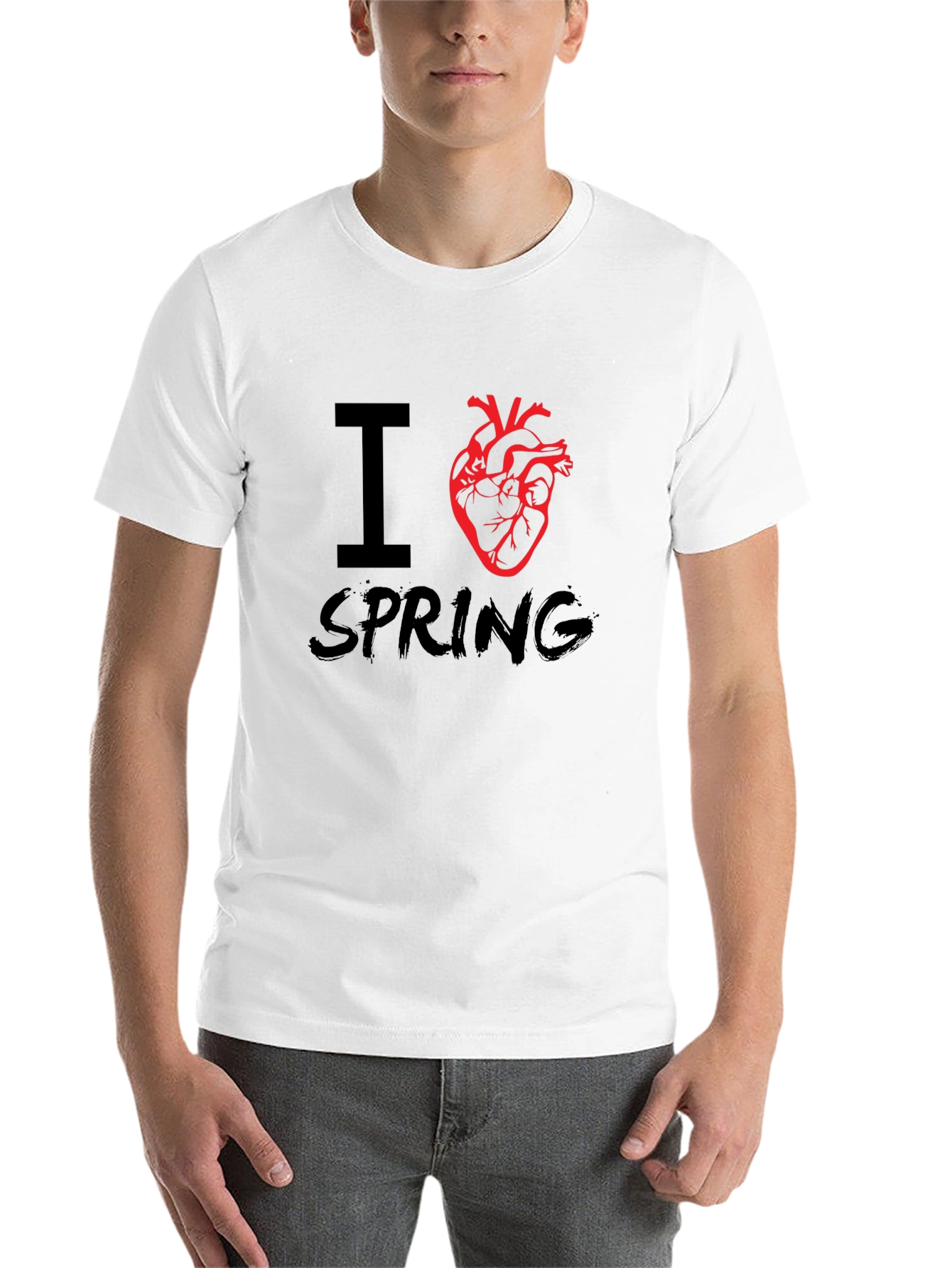 Black I Heart Spring Graphic Tee - Black view 14