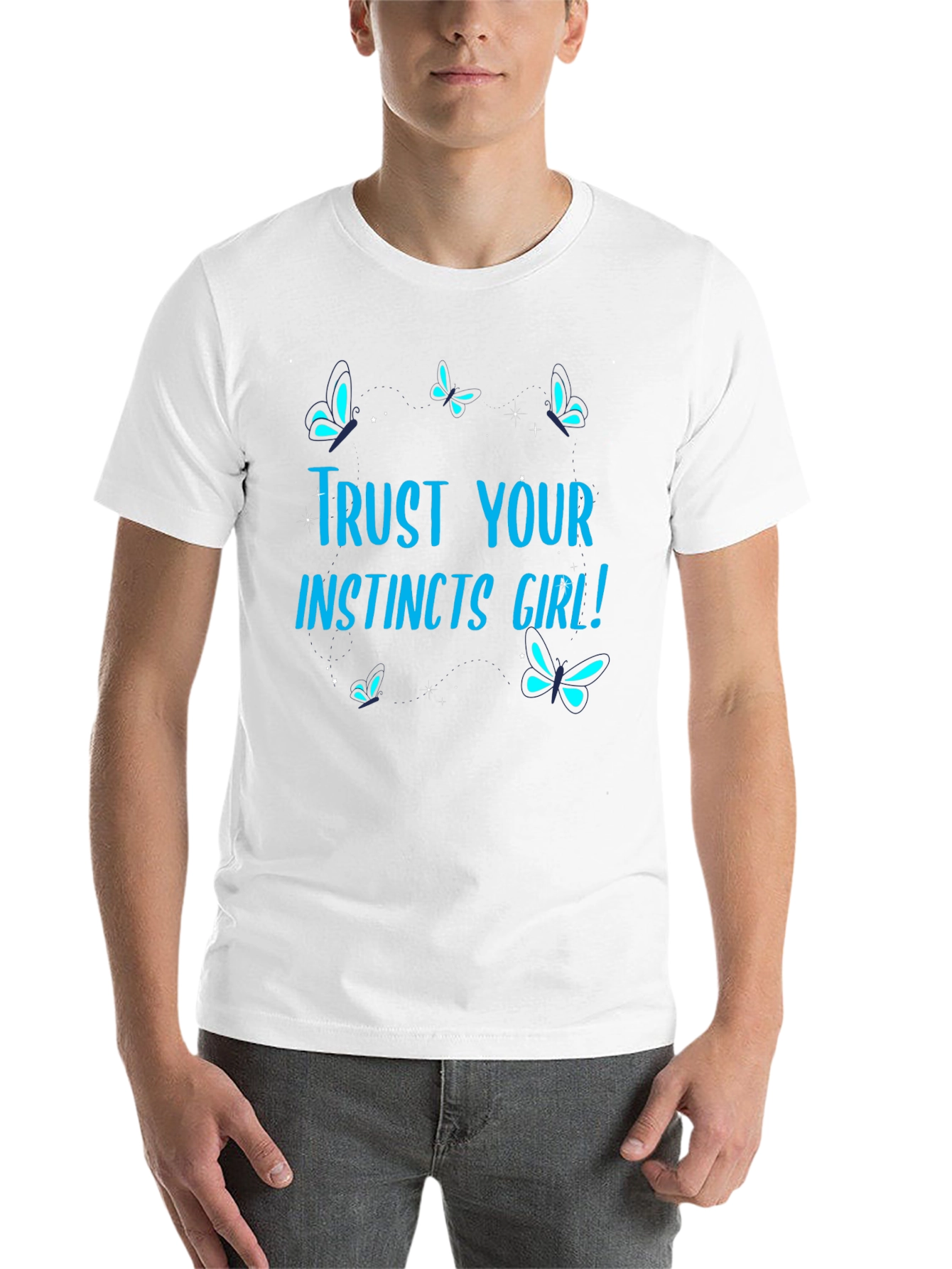 Black Trust Your Instincts Girl! Graphic Tee view 14