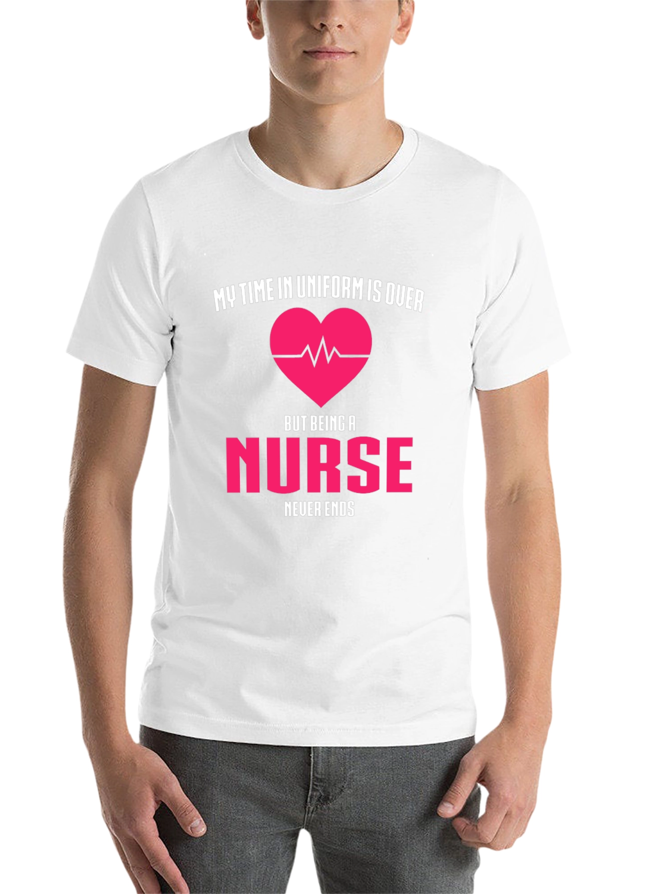 Black Retired Nurse T-Shirt - My Time in Uniform is Over view 14