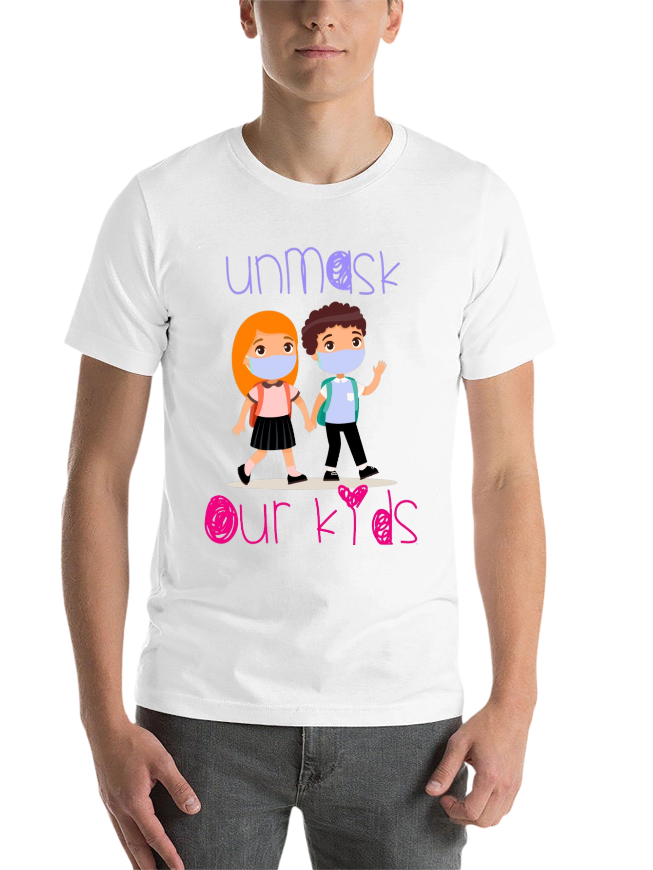 Black Unmask Our Kids Graphic T-Shirt view 14