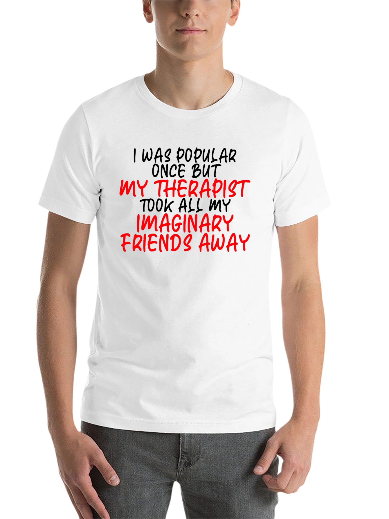 Black Funny Therapist Imaginary Friends T-Shirt view 14