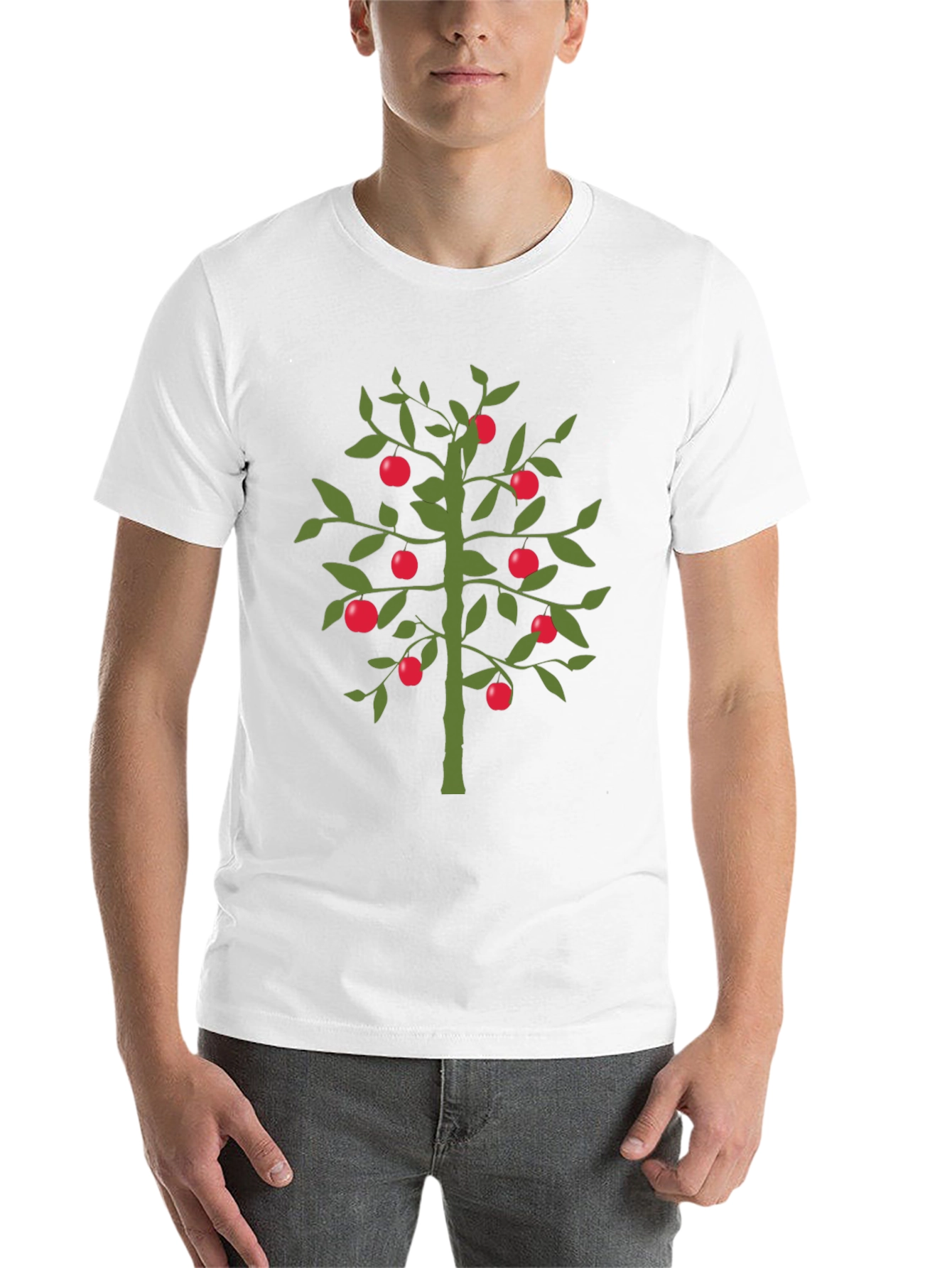 Black Apple Tree Graphic Tee - Black view 14