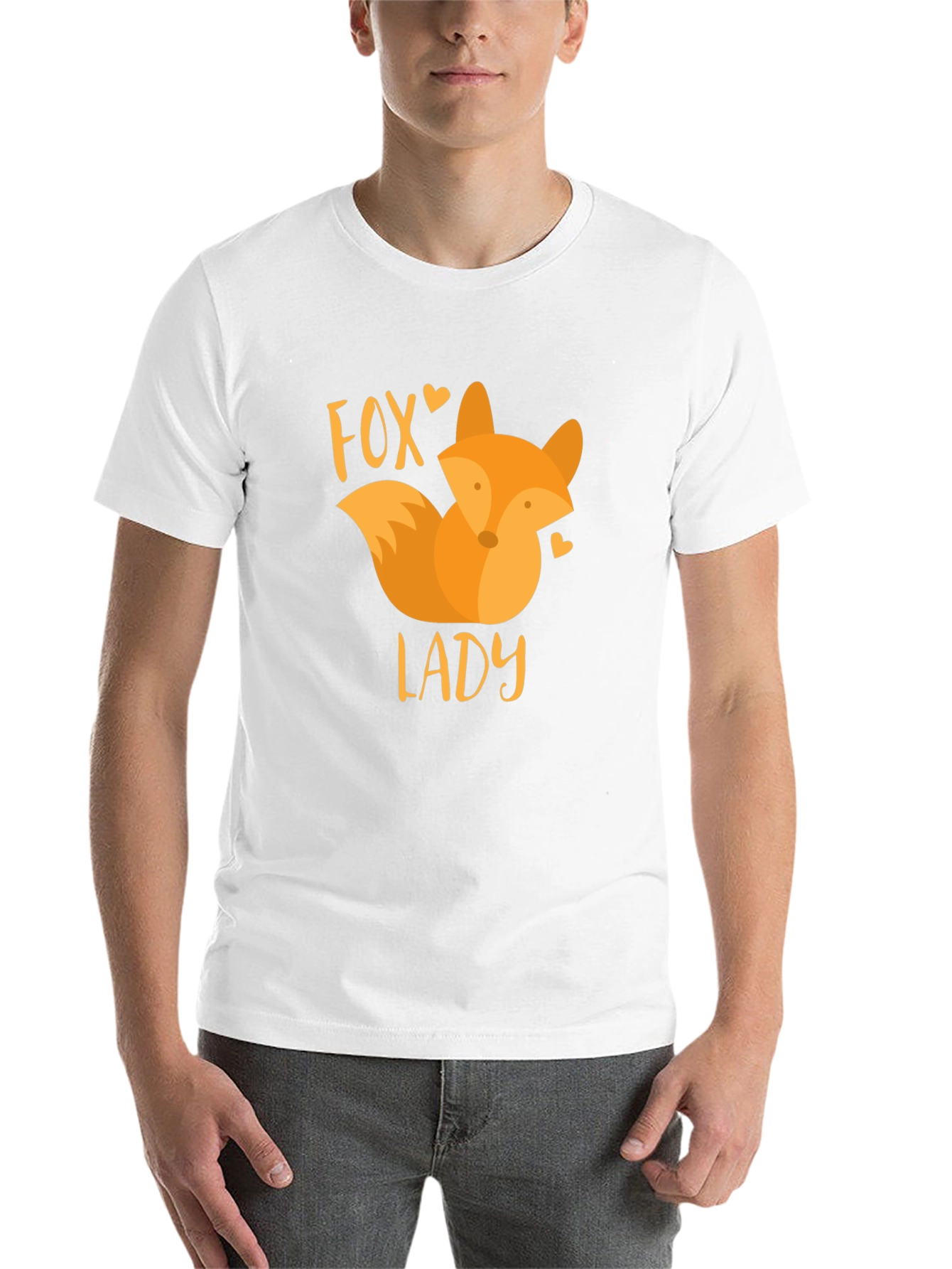 Black Fox Lady Graphic T-Shirt - Fun Animal Design view 14
