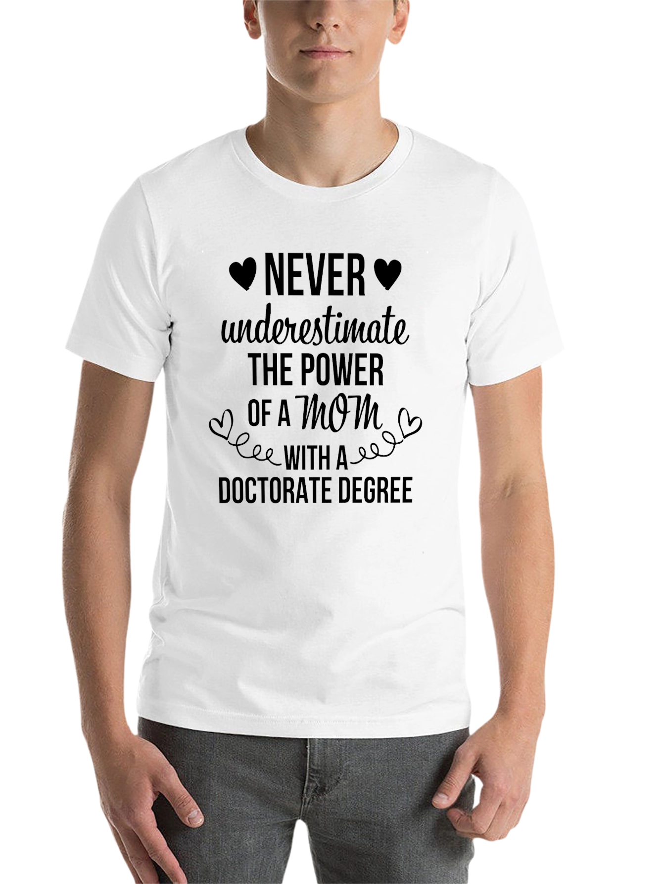 Black Mom With Doctorate Degree Graphic Tee - Black view 14