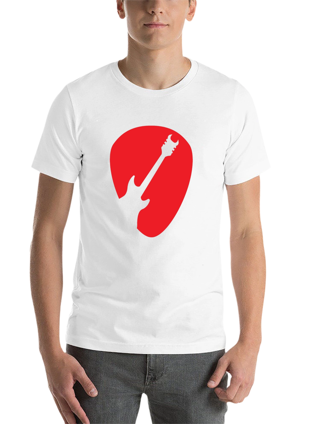 Black Guitar Pick Graphic T-Shirt - Music Lover Tee view 14