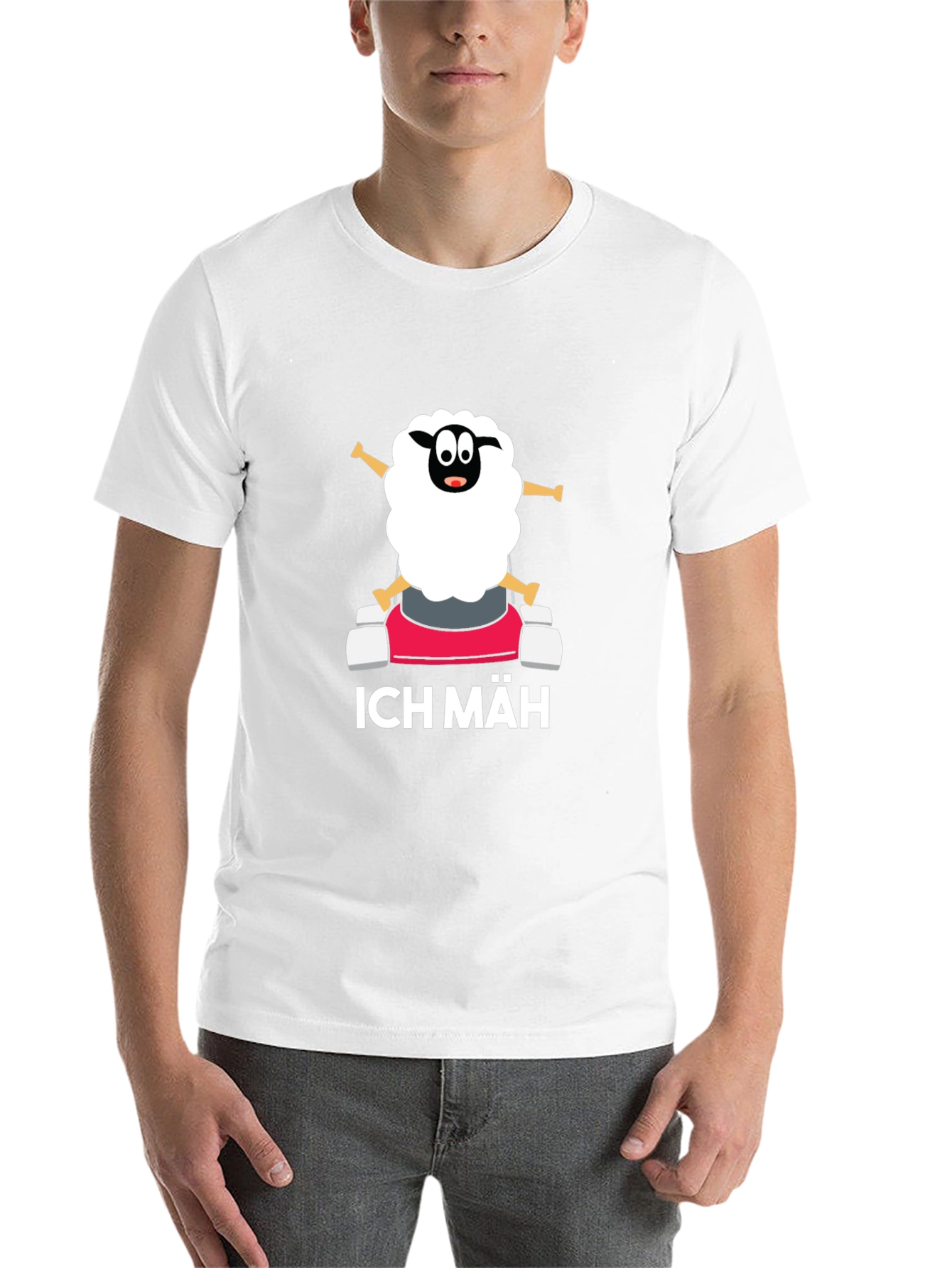 Black Ich Mäh Sheep T-Shirt - Funny Lawn Mowing Tee view 14