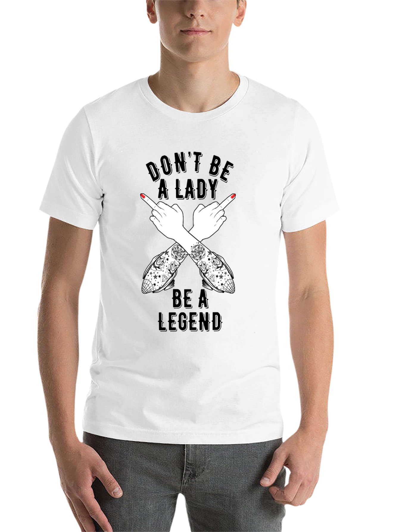 Black Don't Be A Lady Be A Legend T-Shirt view 14