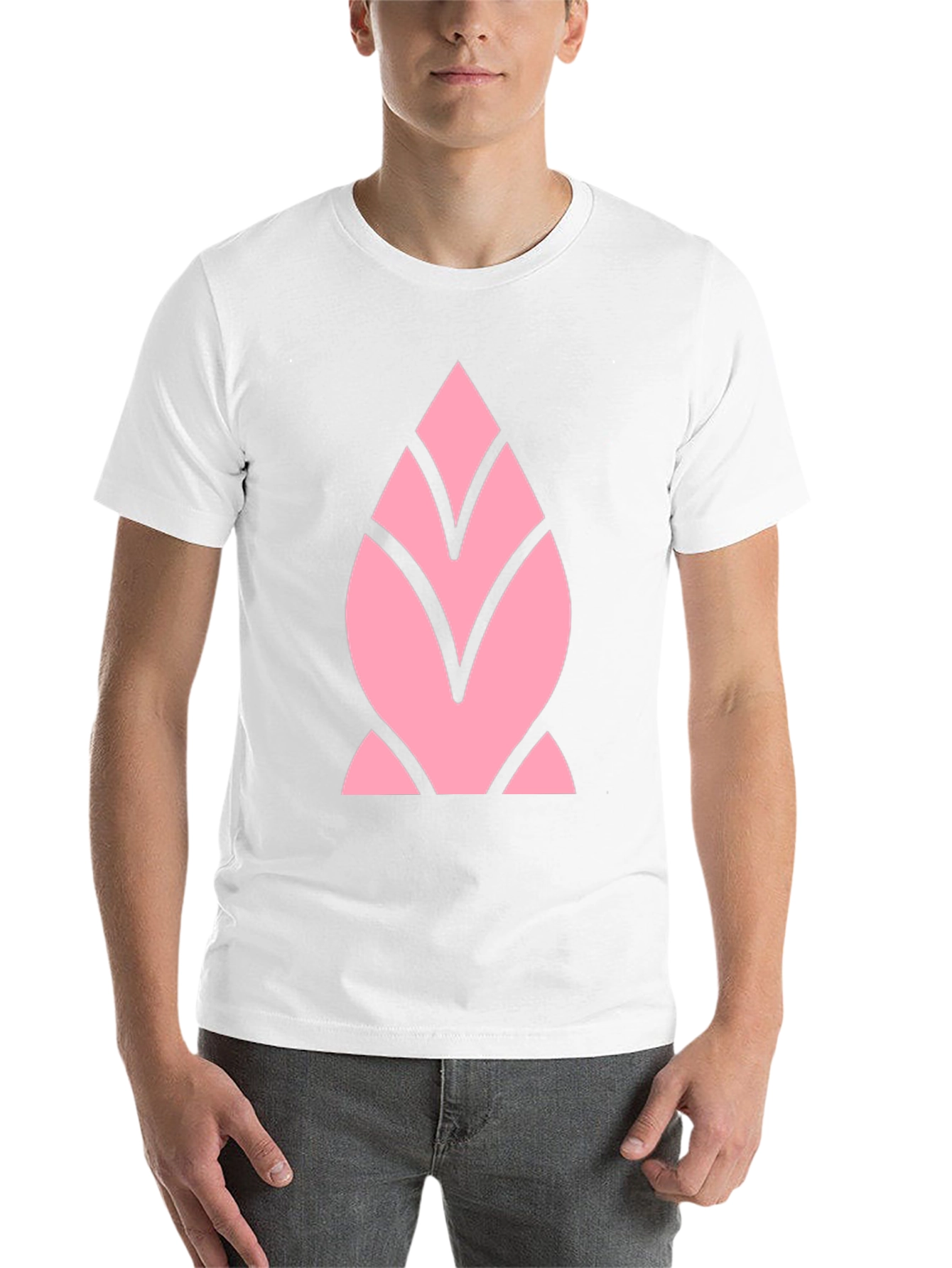 Black Pink Geometric Black T-Shirt view 14