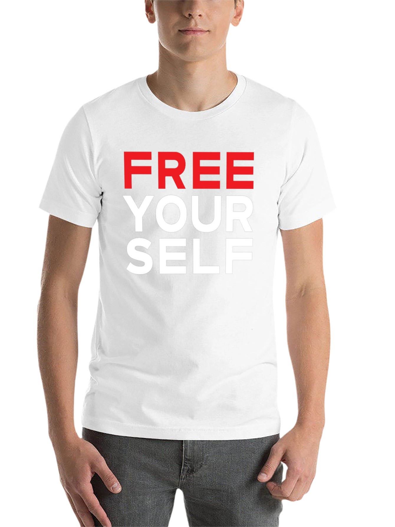Black Free Yourself Graphic T-Shirt - Bold Statement Tee view 14