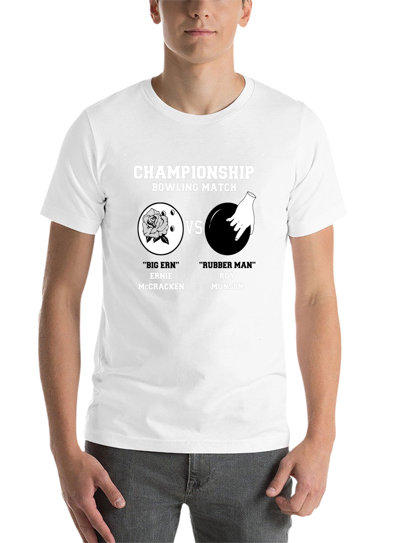 Black Championship Bowling Match T-Shirt view 14