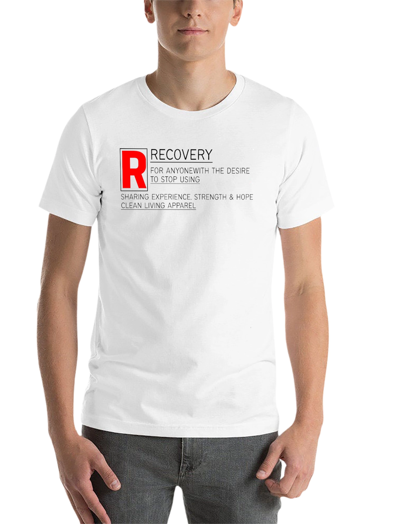 Black Recovery Black T-Shirt - Clean Living Apparel view 14