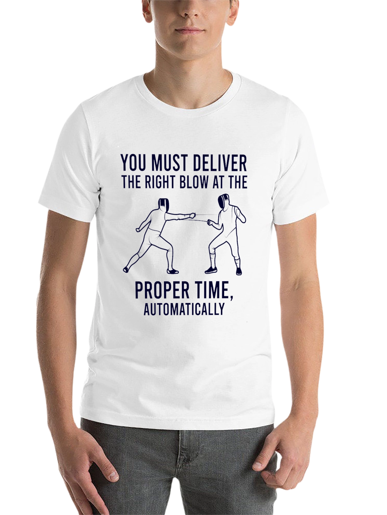 Black Fencing T-Shirt - Deliver the Right Blow view 14