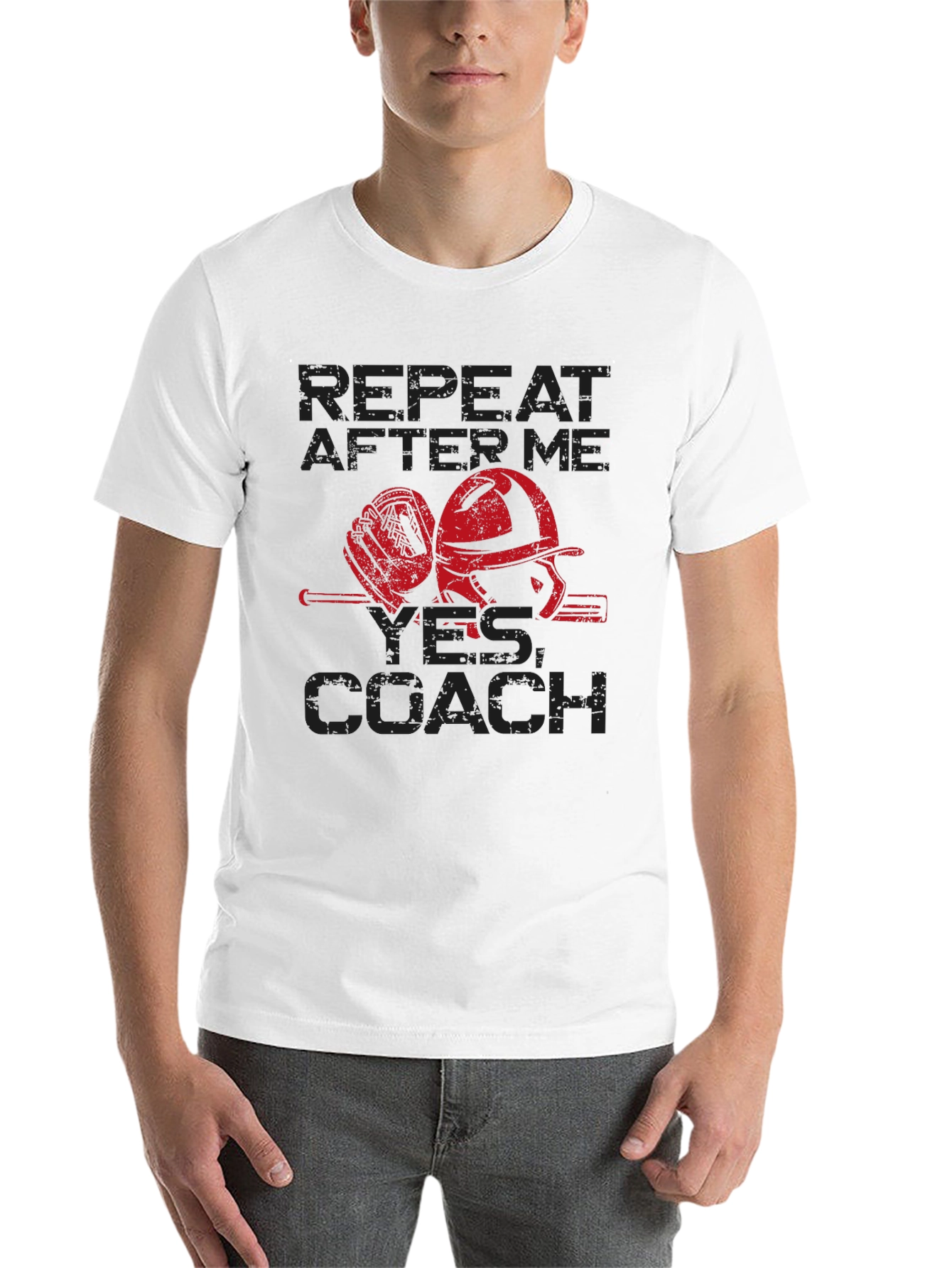 Black Repeat After Me, Yes Coach - Baseball Graphic Tee view 14