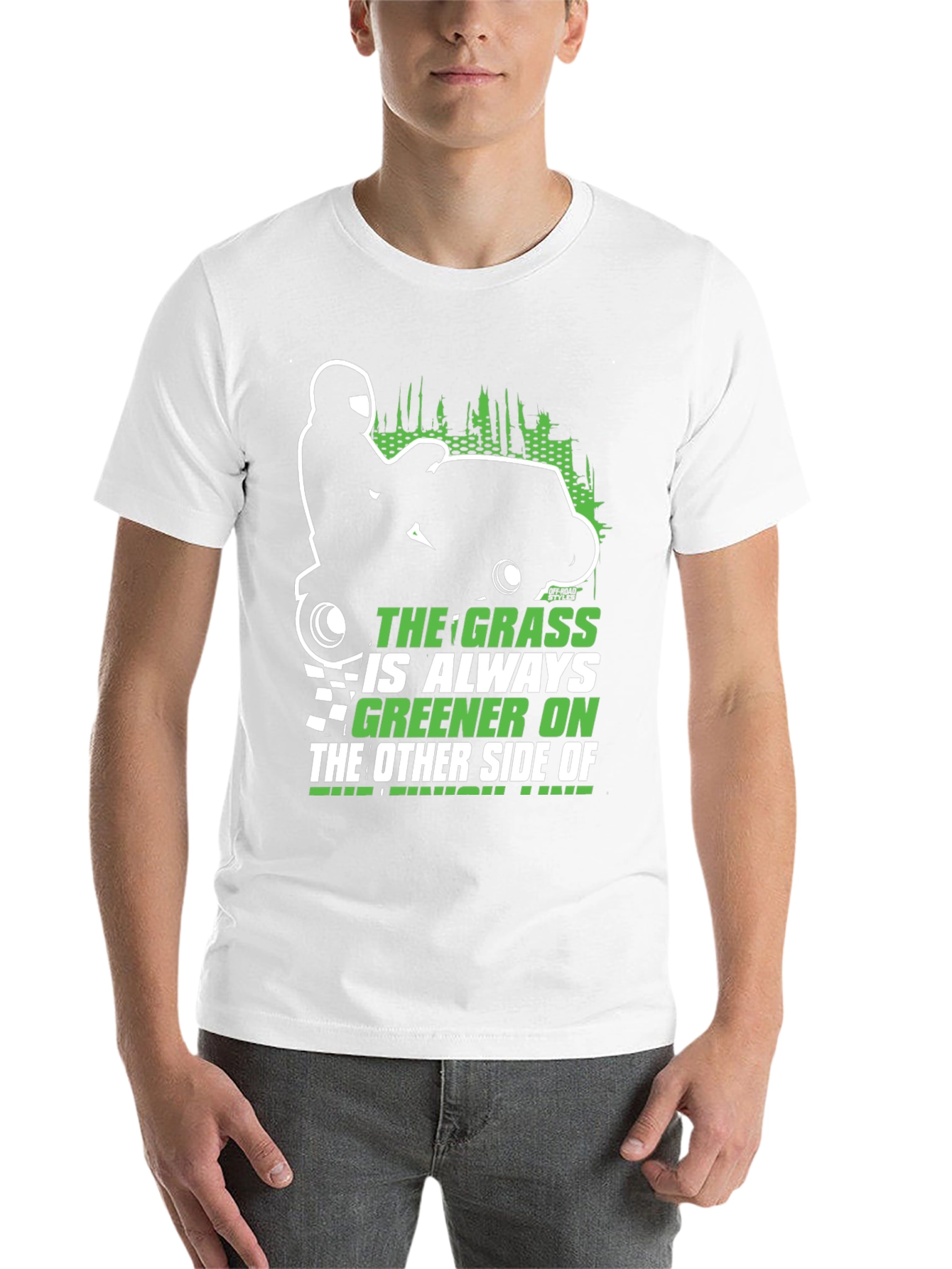Black The Grass is Always Greener T-Shirt view 14