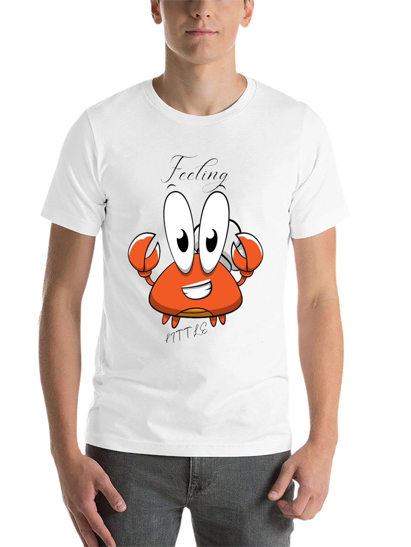 Black Feeling A Little Crabby T-Shirt - Cartoon Crab Tee view 14