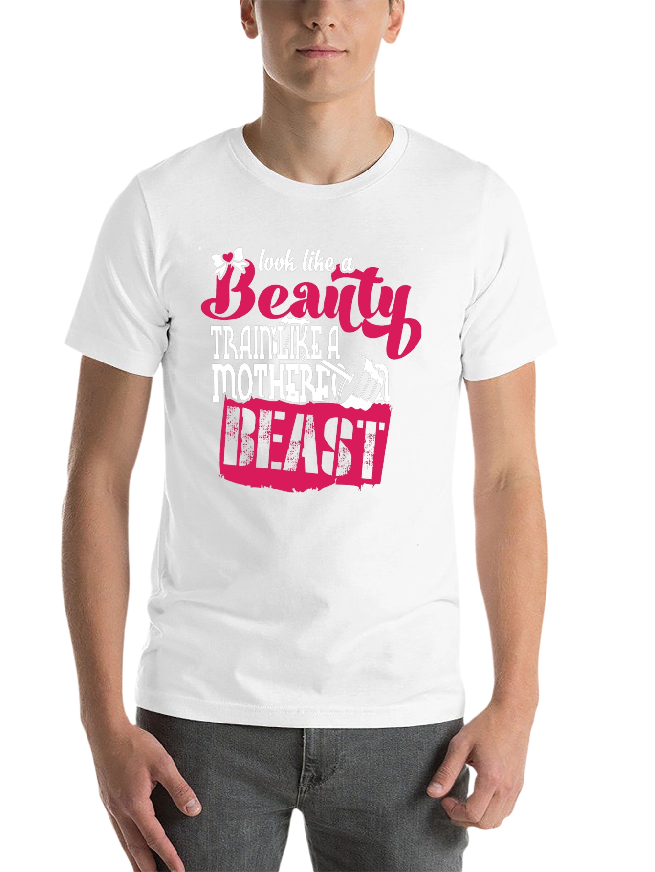 Black Look Like A Beauty Train Like A Beast T-Shirt view 14