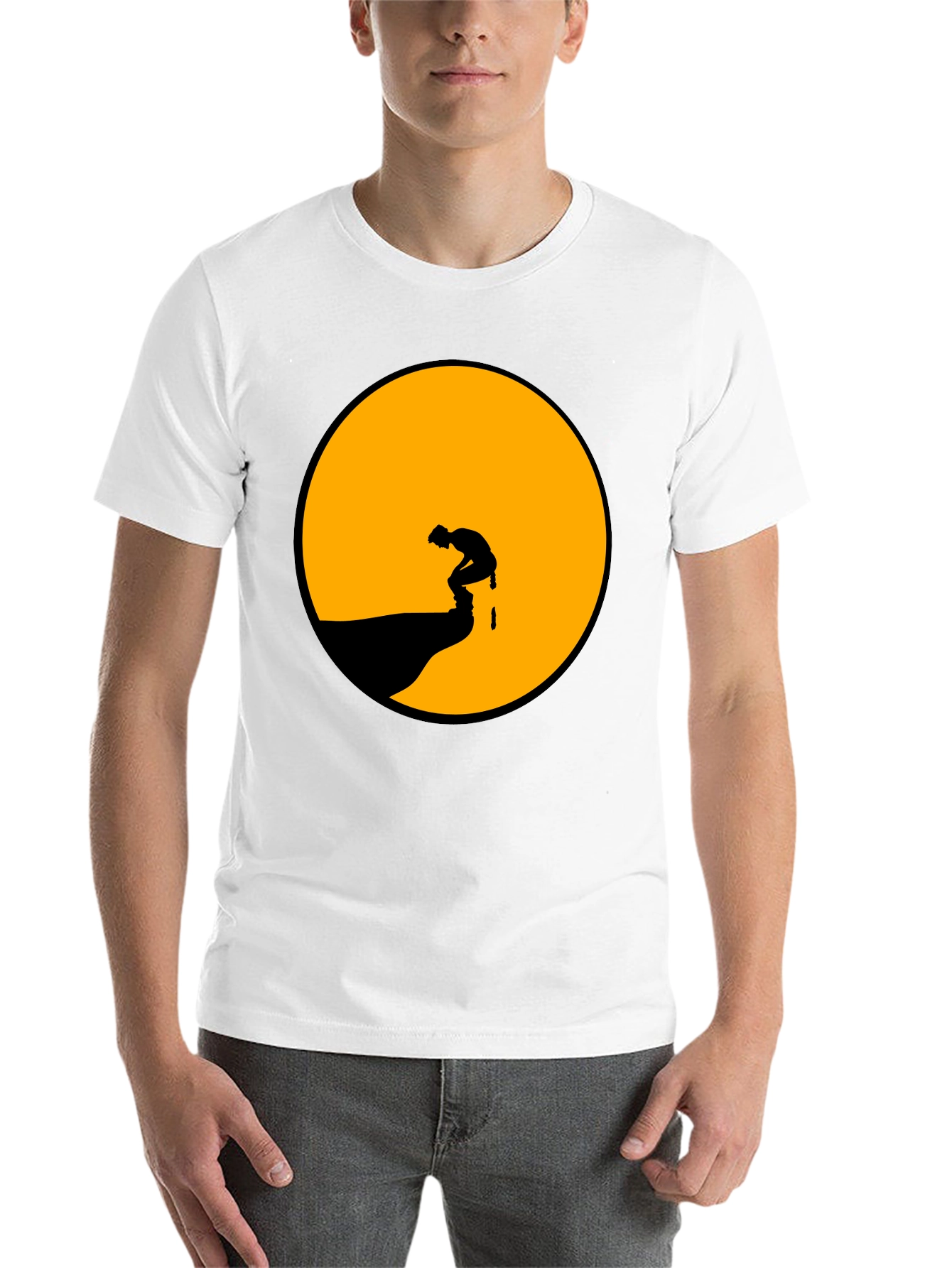 Black Silhouette Mooning T-Shirt - Graphic Tee view 14