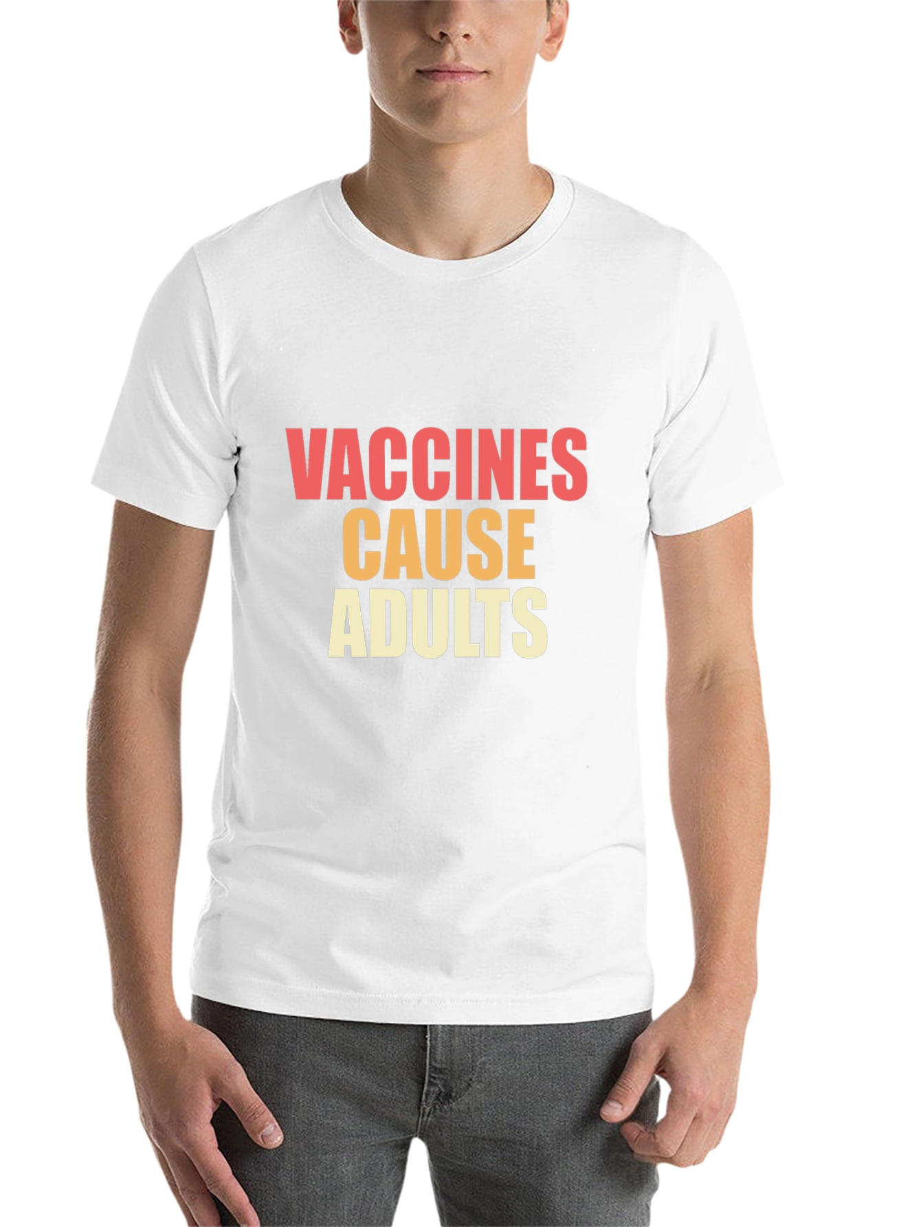 Black Vaccines Cause Adults Graphic Tee view 14