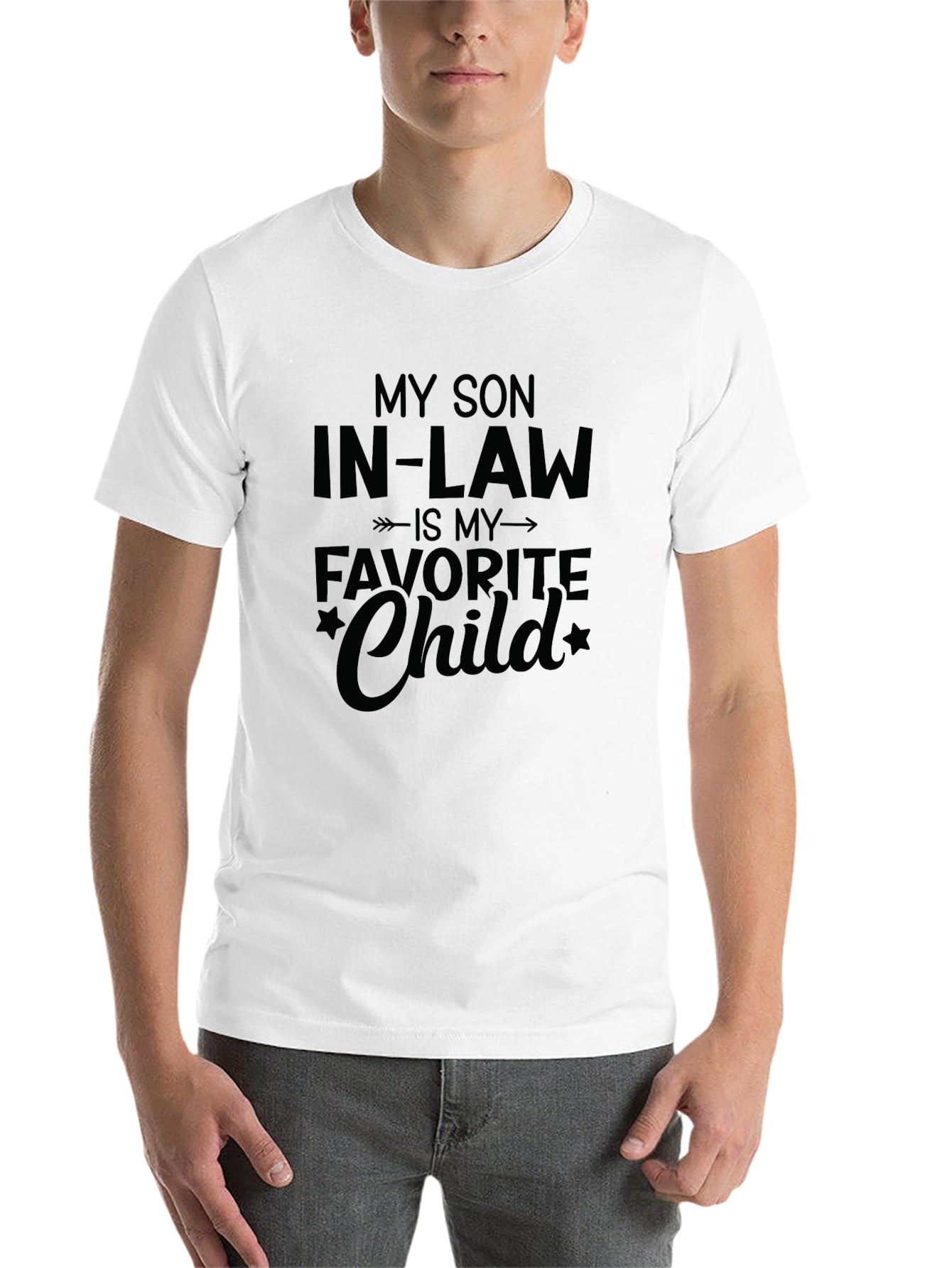 Black Funny Son-in-Law T-Shirt, Favorite Child Gift view 14