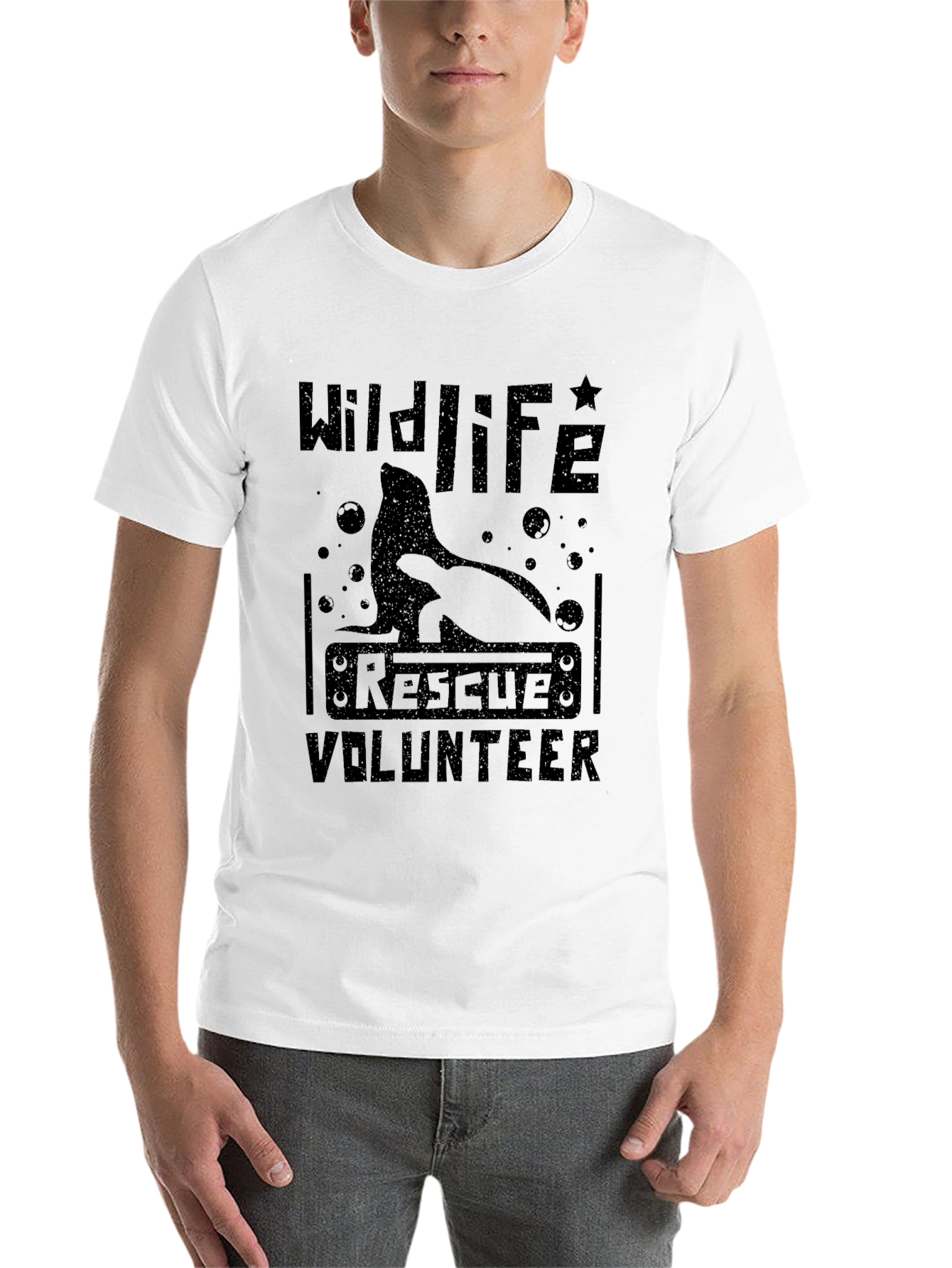 Wildlife Rescue Volunteer Black T-Shirt - 14