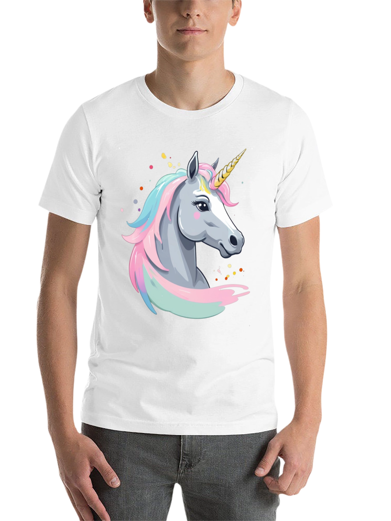 Black Unicorn Graphic T-Shirt - Black Cotton Tee view 14