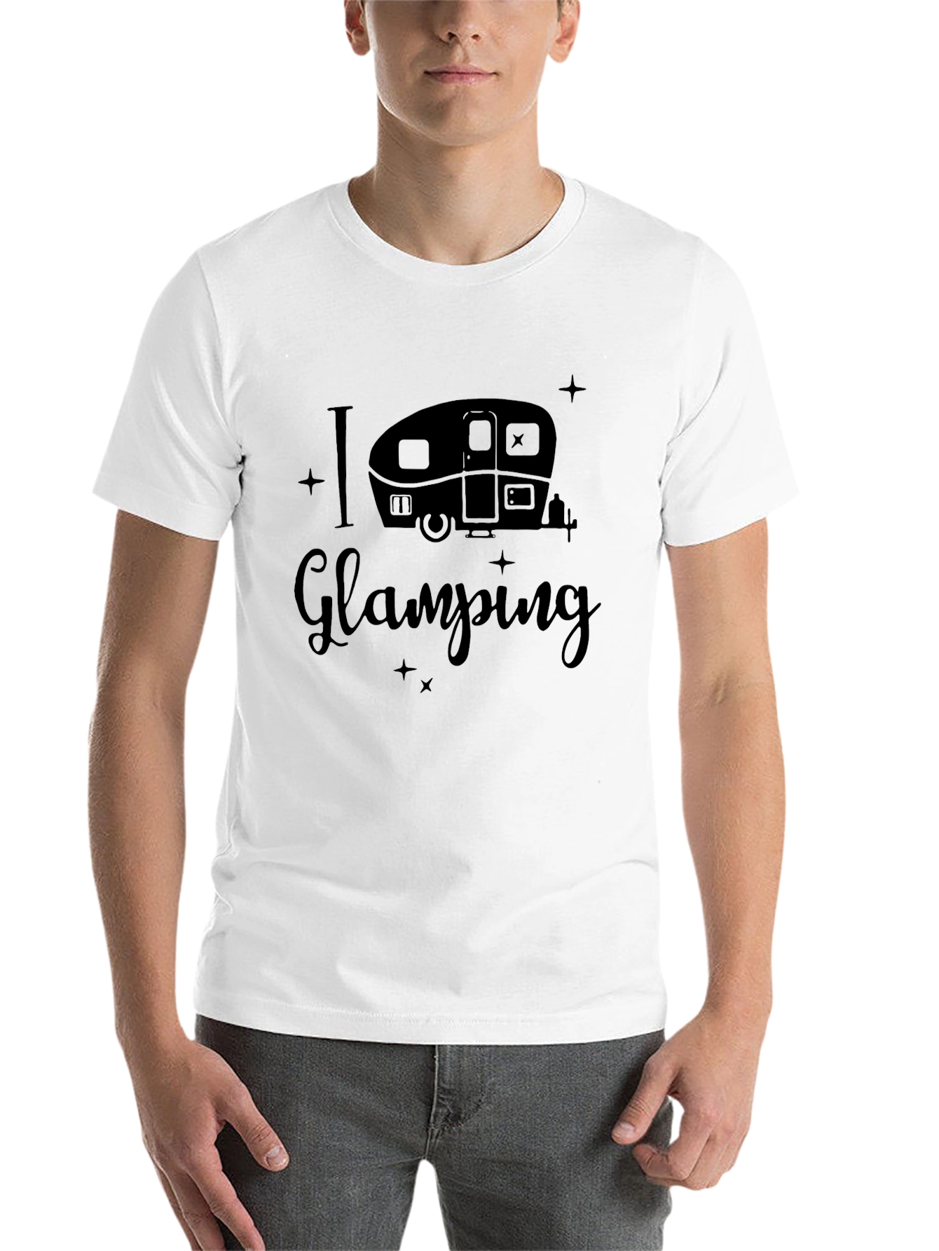 Black I Heart Glamping Black T-Shirt view 14