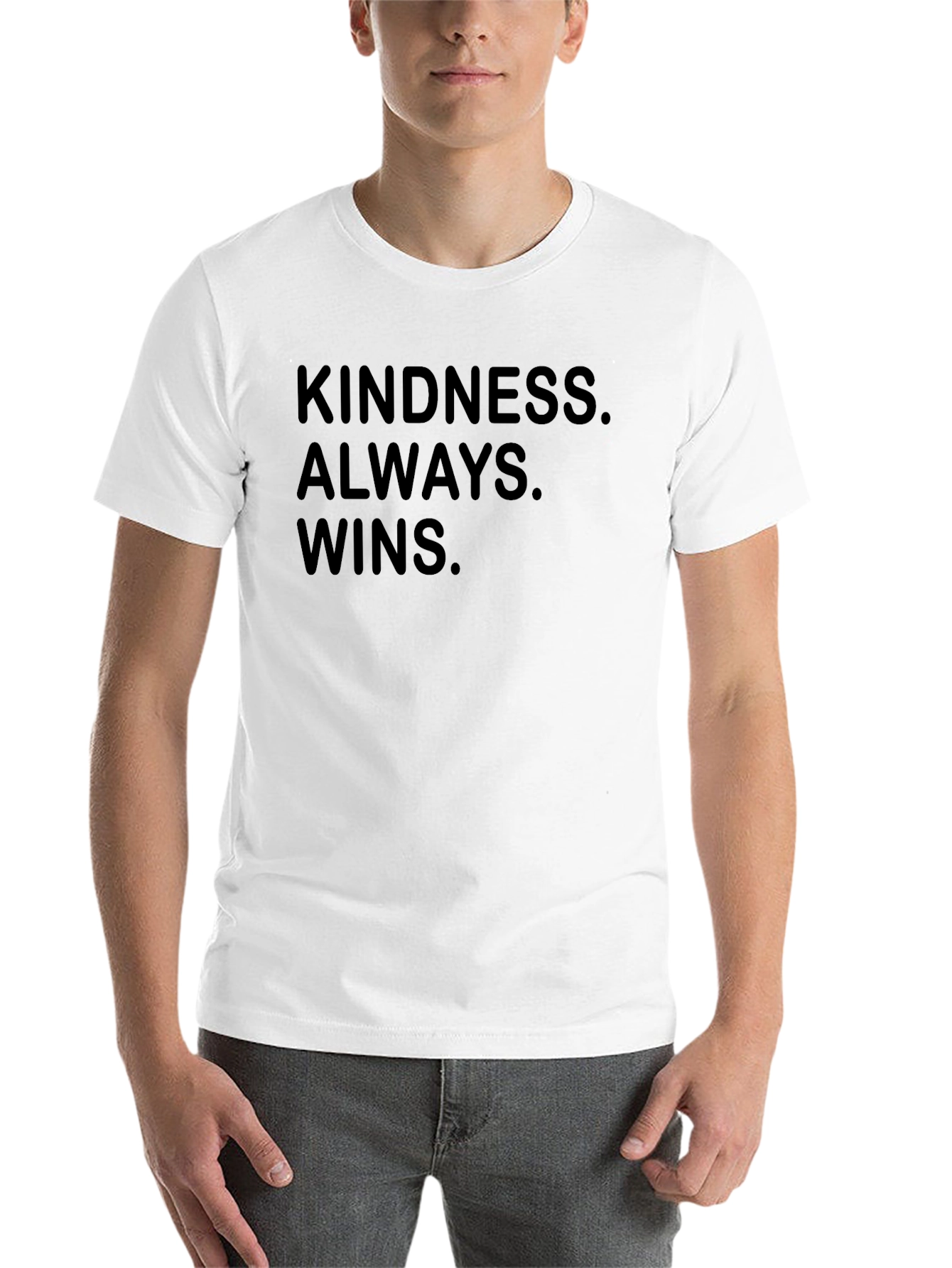 Black Kindness Always Wins Graphic Tee - Black view 14