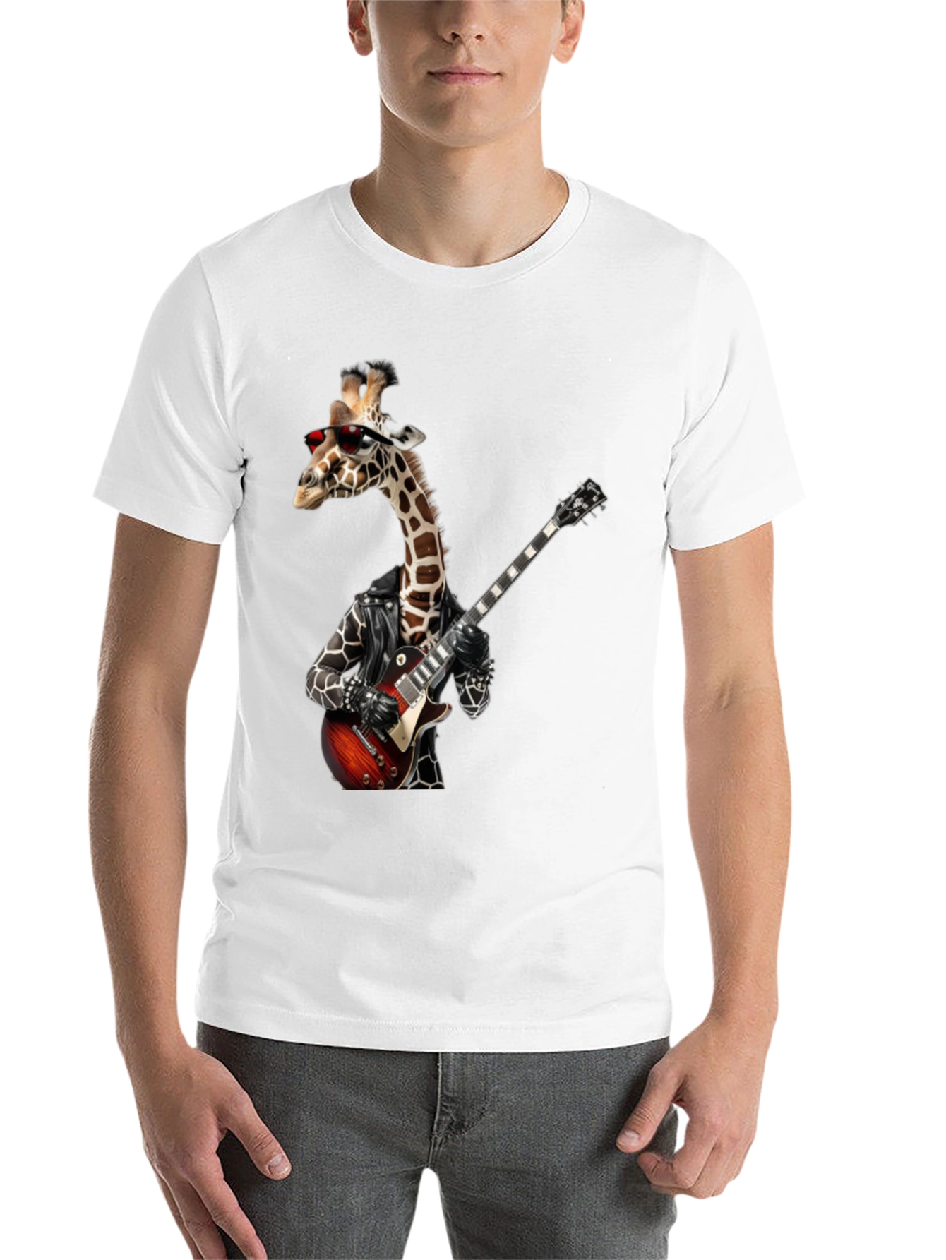 Black Giraffe Rocker Graphic Tee - Black view 14