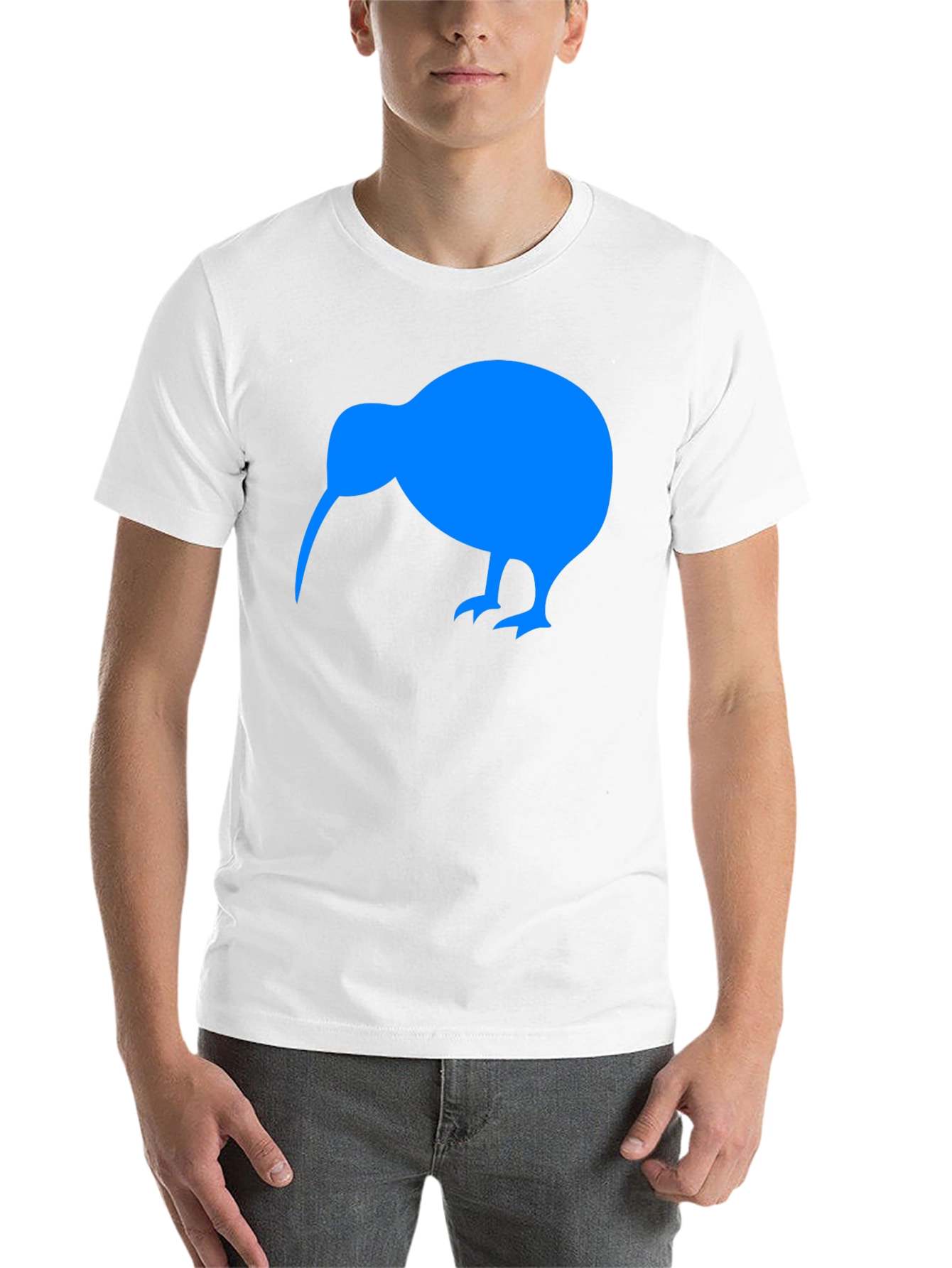 Black Kiwi Bird Graphic Tee - Black Cotton T-Shirt view 14