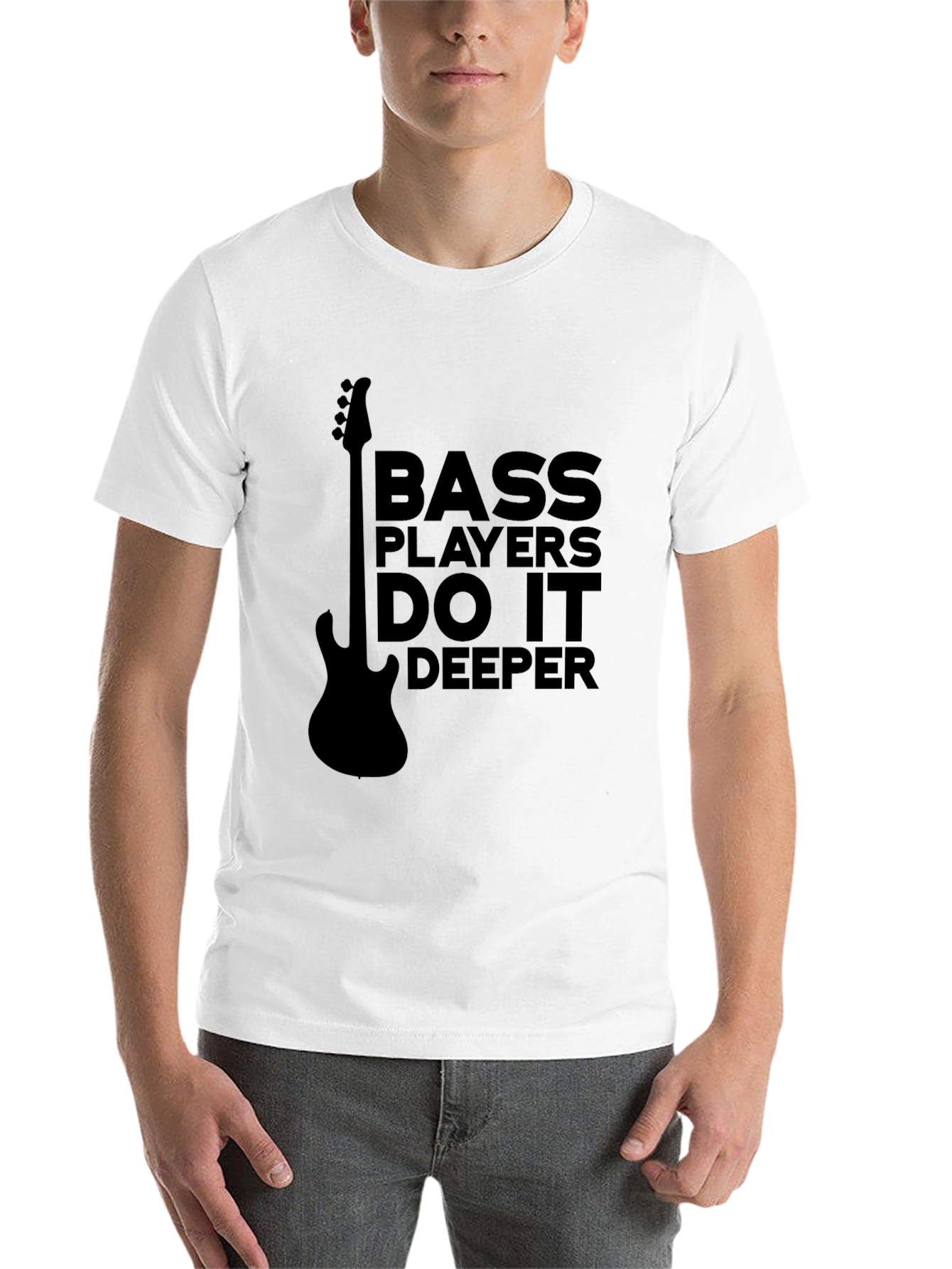 Black Bass Players Do It Deeper T-Shirt - Musician Tee view 14