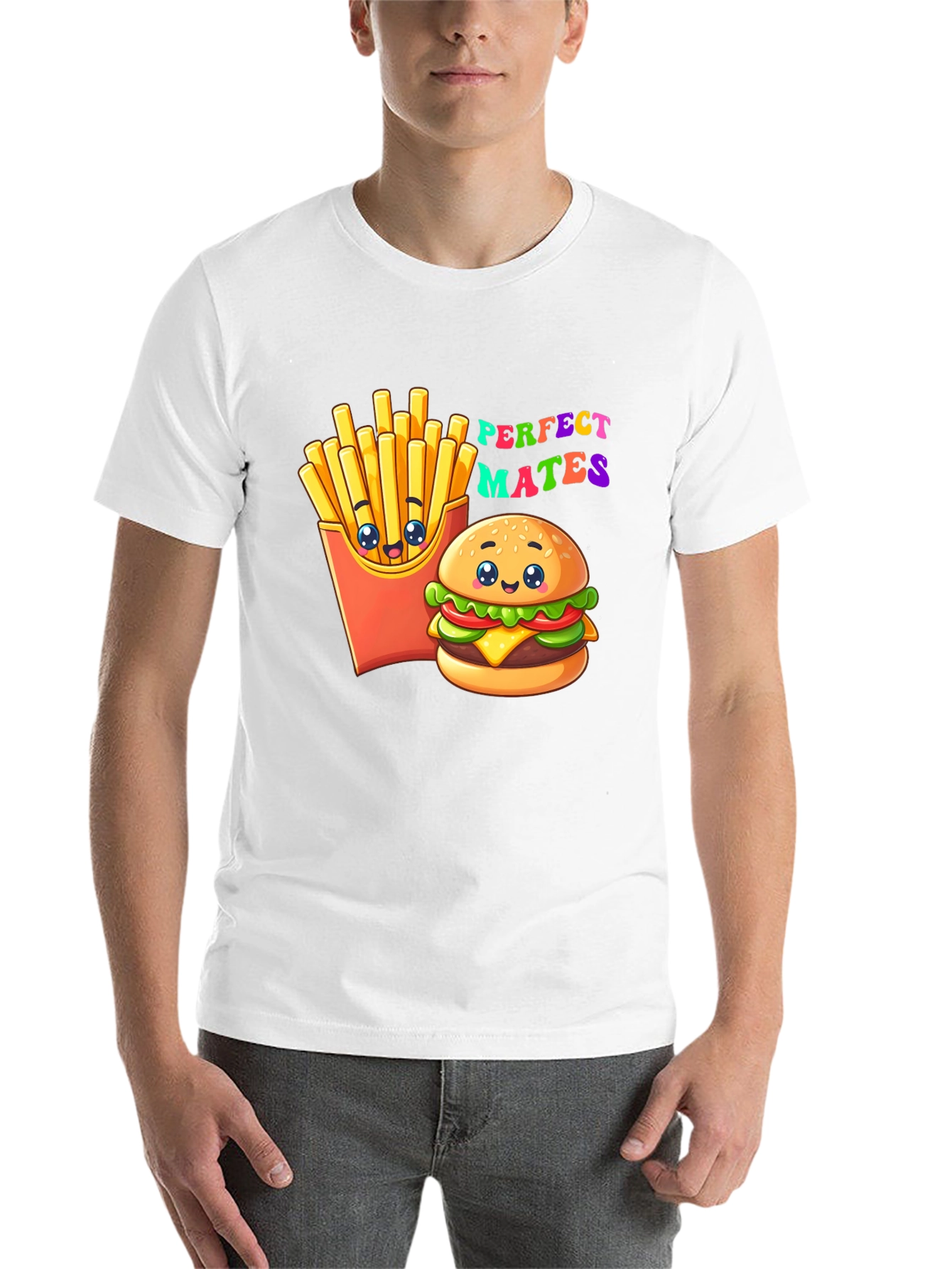 Black Perfect Mates Burger & Fries Graphic Tee view 14