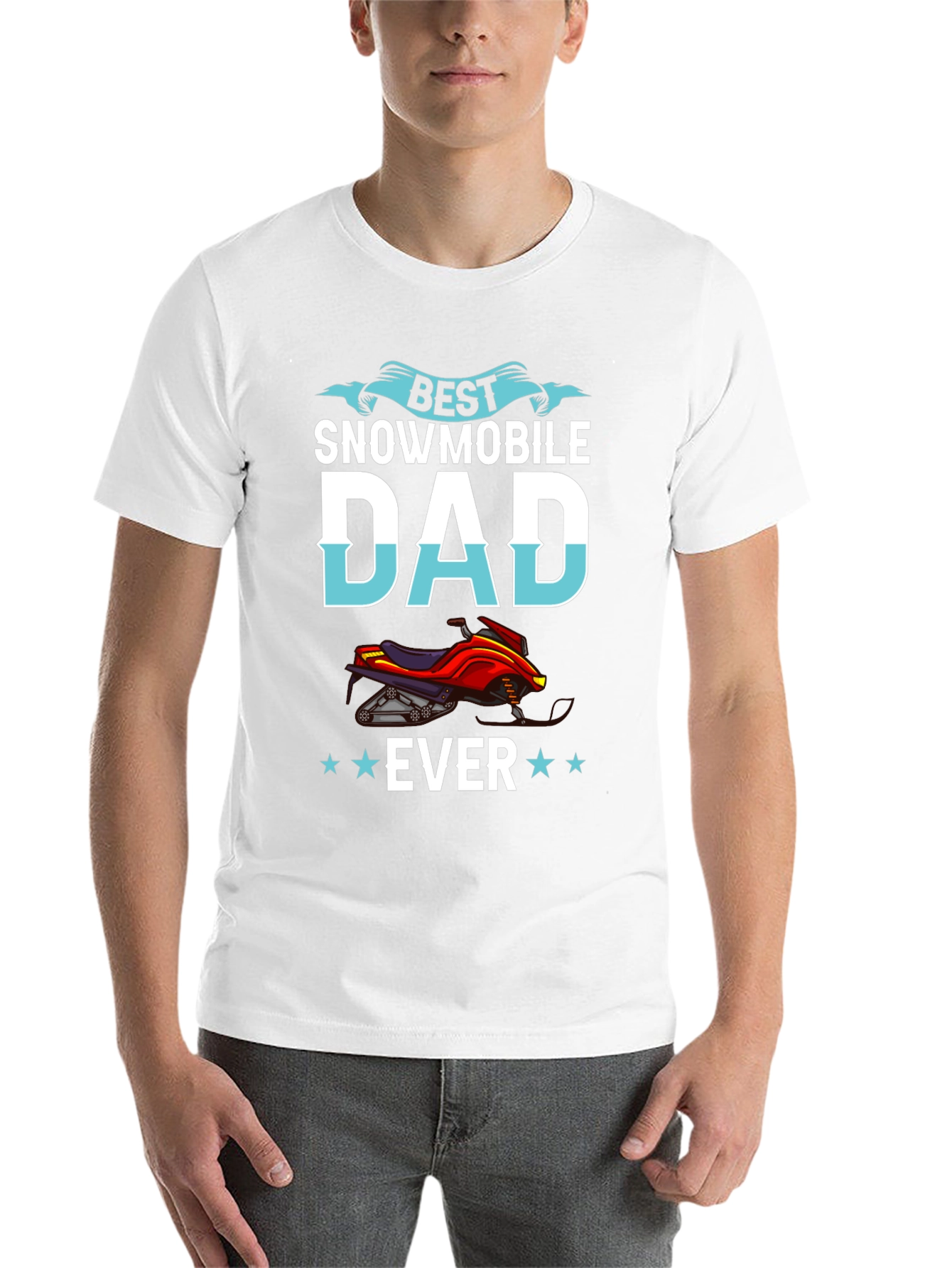 Black Best Snowmobile Dad Ever T-Shirt - Unique Gift view 14
