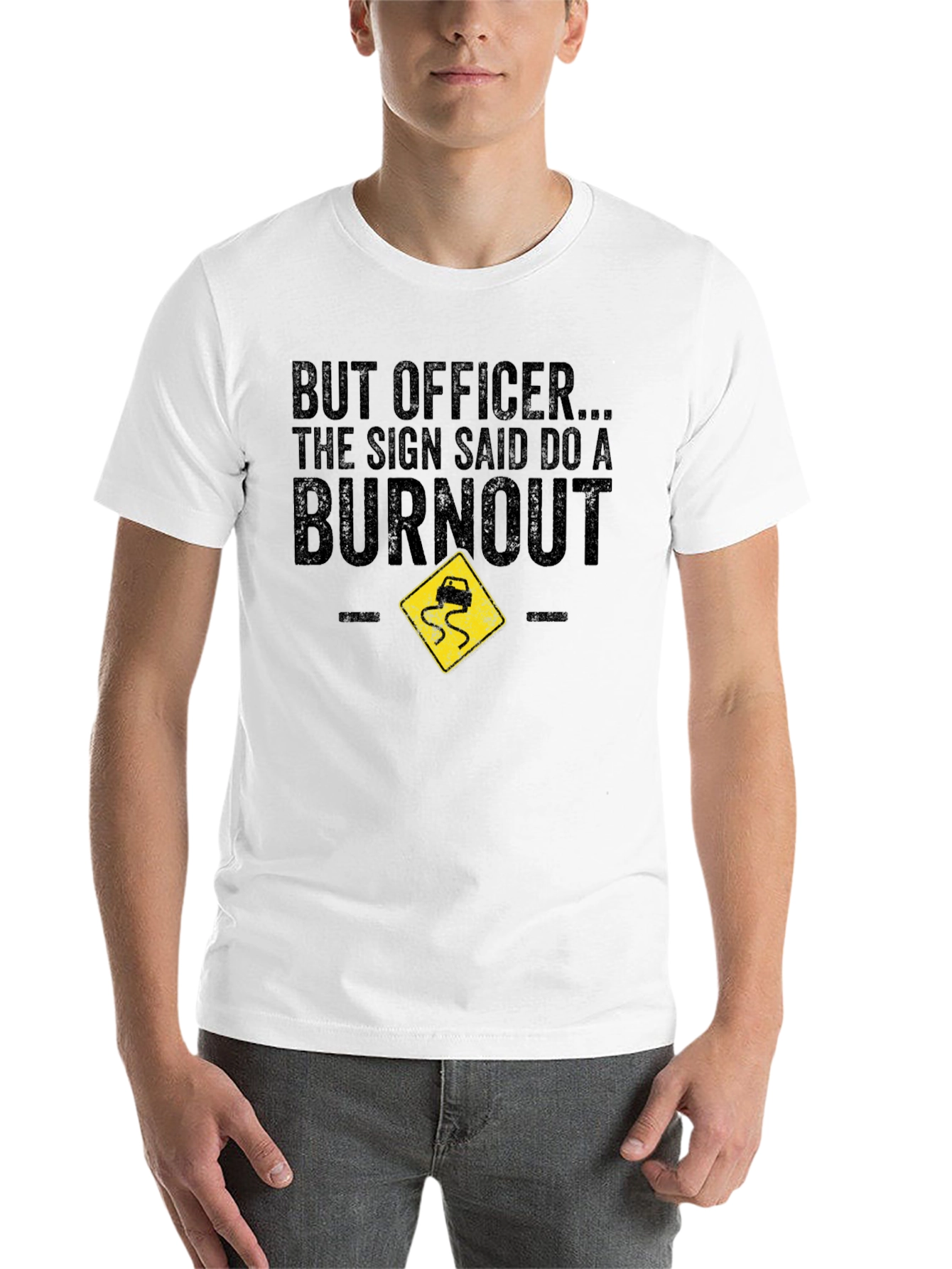 Black But Officer Burnout Graphic Tee view 14