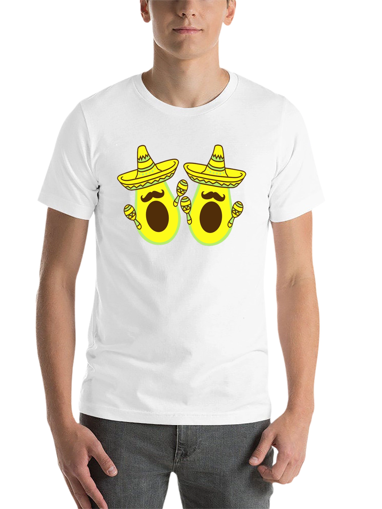 Black Funny Avocado Fiesta T-Shirt view 14