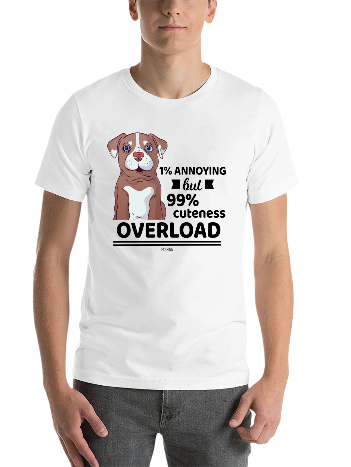 Black Annoying But Cute Dog Graphic T-Shirt view 14