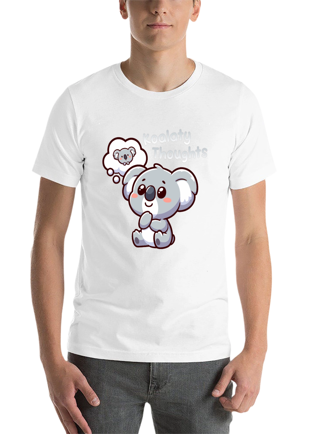 Black Koalaty Thoughts T-Shirt - Cute Koala Graphic Tee view 14