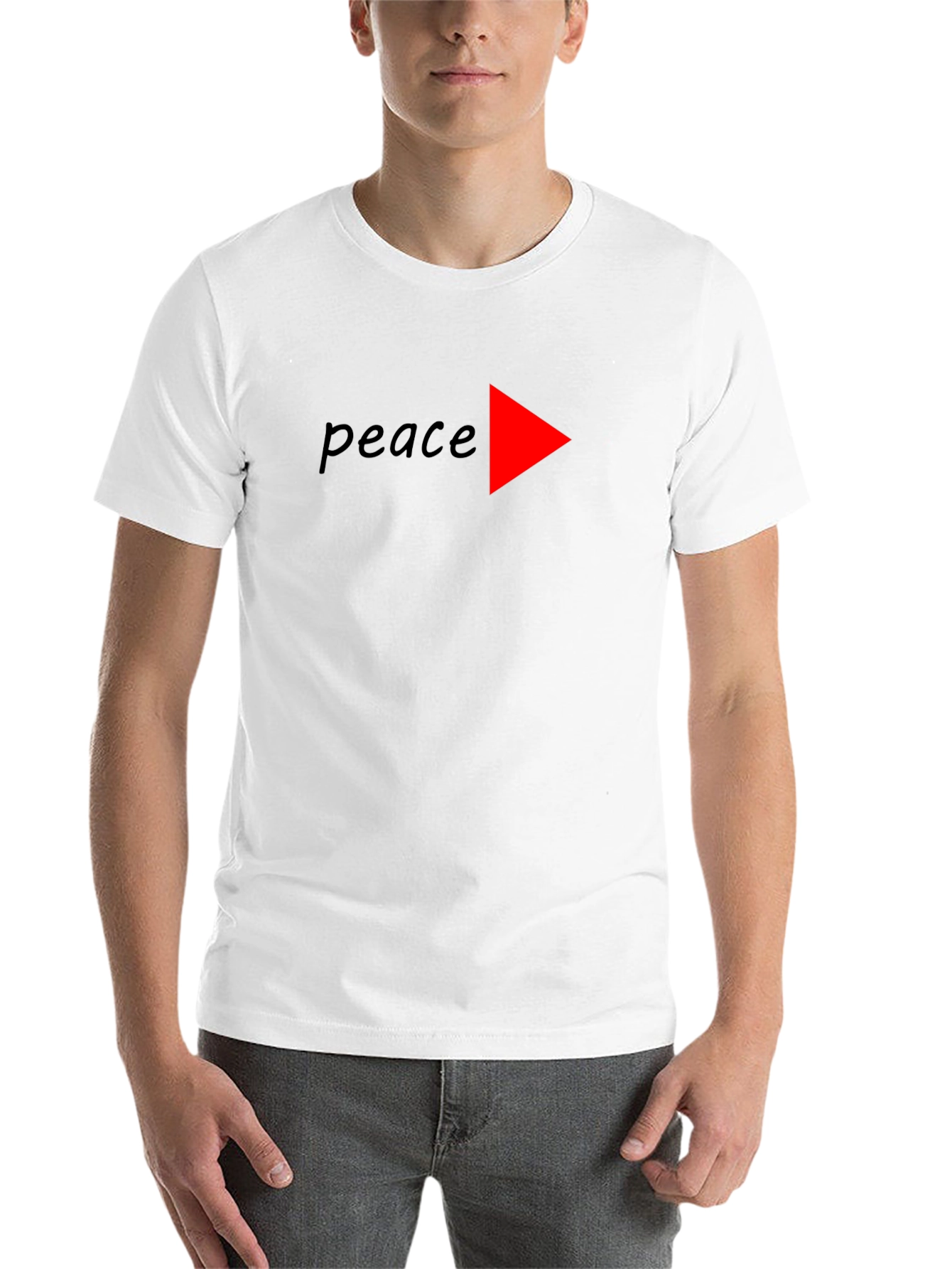 Black Peace Sign T-Shirt - Modern Graphic Tee view 14