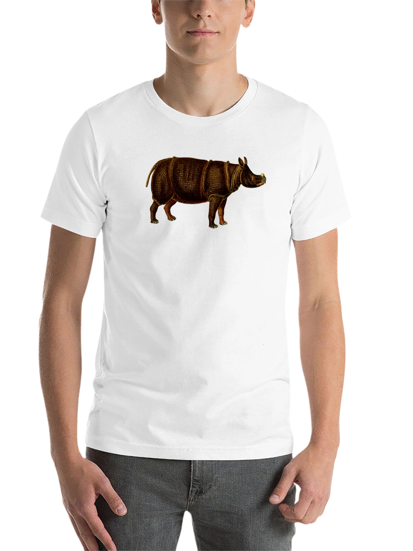 Black Rhino Graphic Tee - Men's Black Short Sleeve Shirt view 14