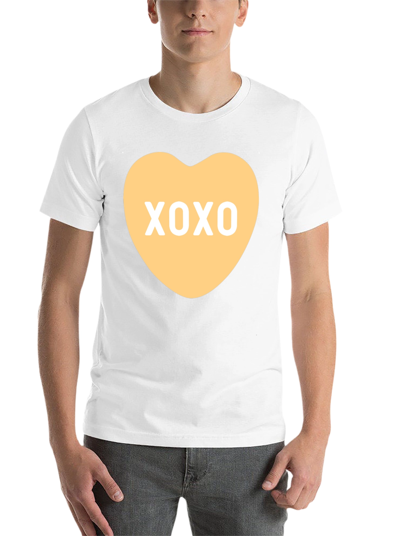 Black XOXO Heart Graphic Tee - Valentine's Day Shirt view 14